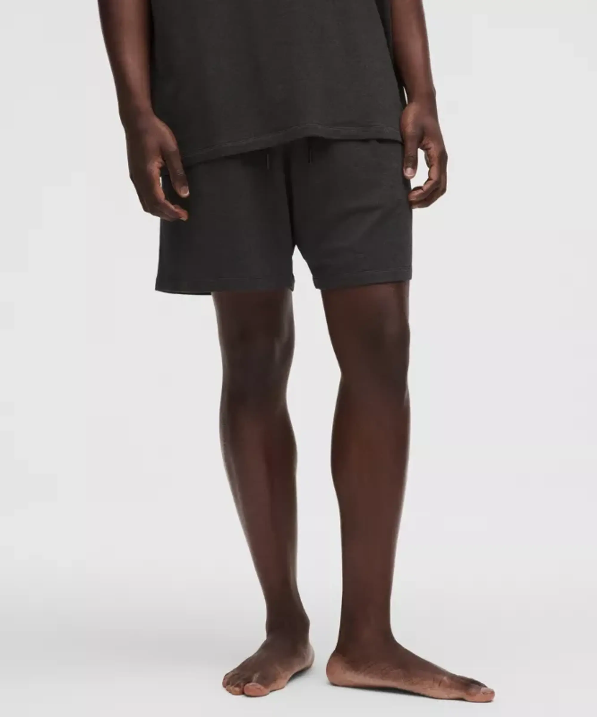 lululemon – Men's BeCalm Relaxed-Fit Shorts – 7" – Color Black/Grey – Size L