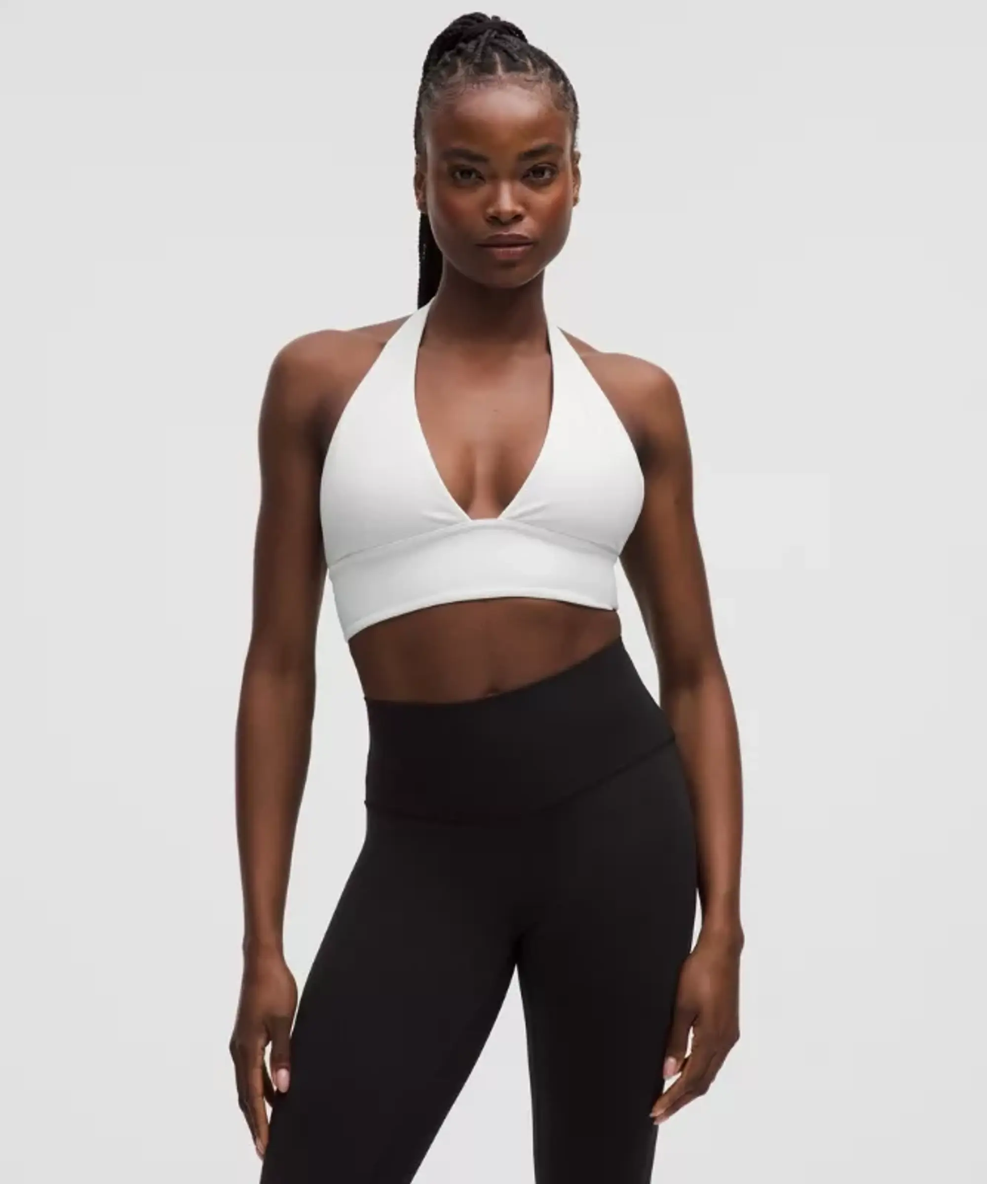 lululemon – Women's Align Halter Sports Bra Light Support, C/D Cup – Color White – Size 10