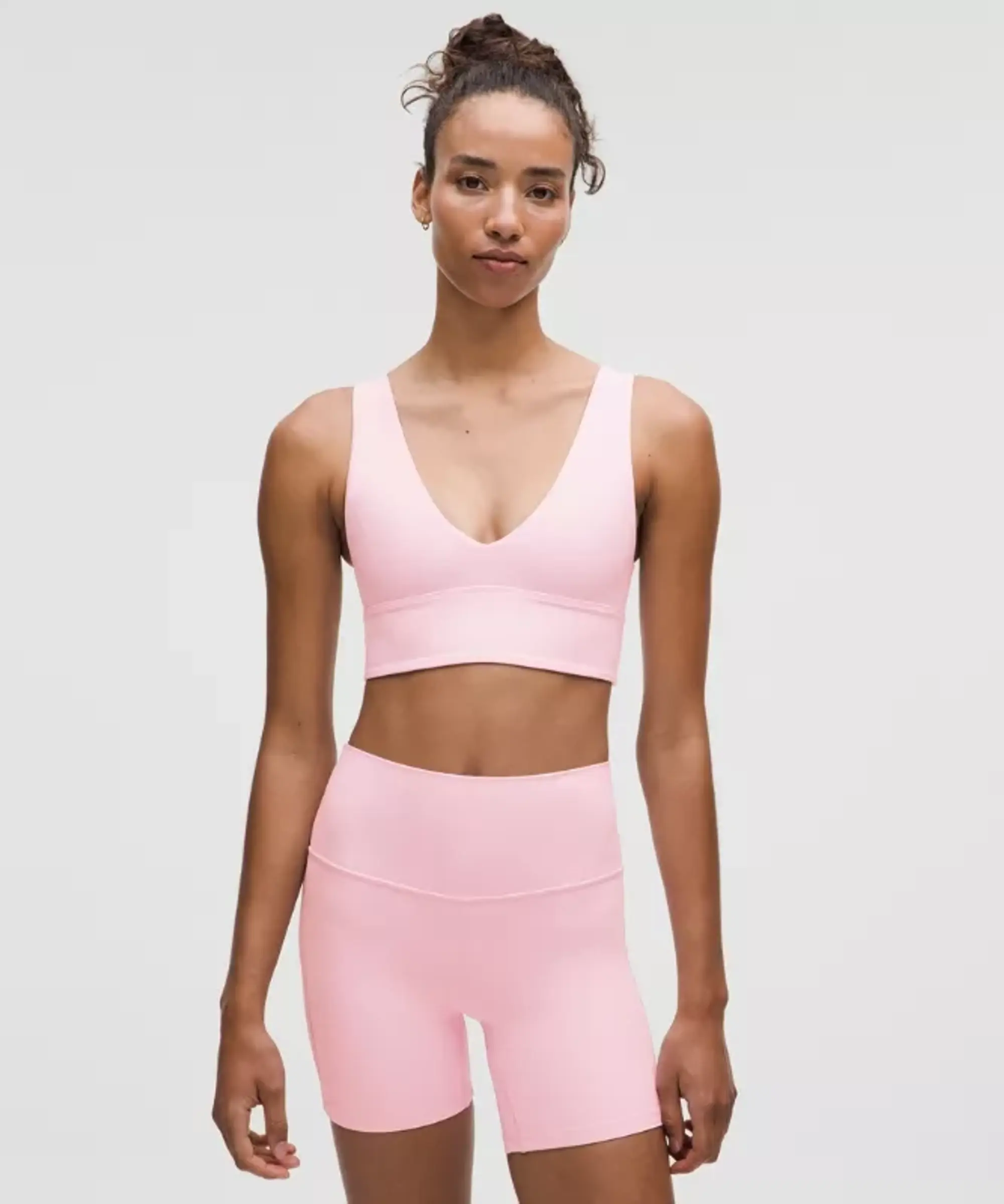 lululemon – Women's Align V-Neck Sports Bra Light Support, A/B Cup – Color Pink – Size 10