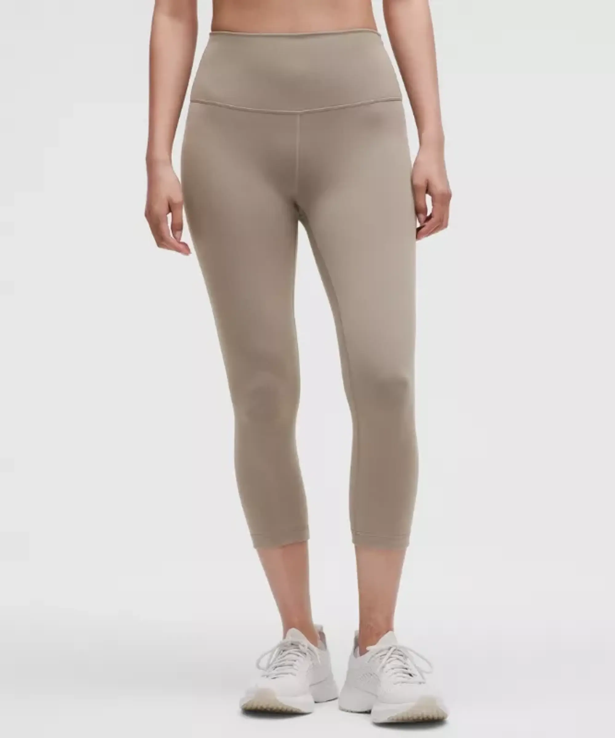 lululemon – Women's Wunder Train High-Rise Crop Leggings – 21" – Color Grey/Khaki – Size 0