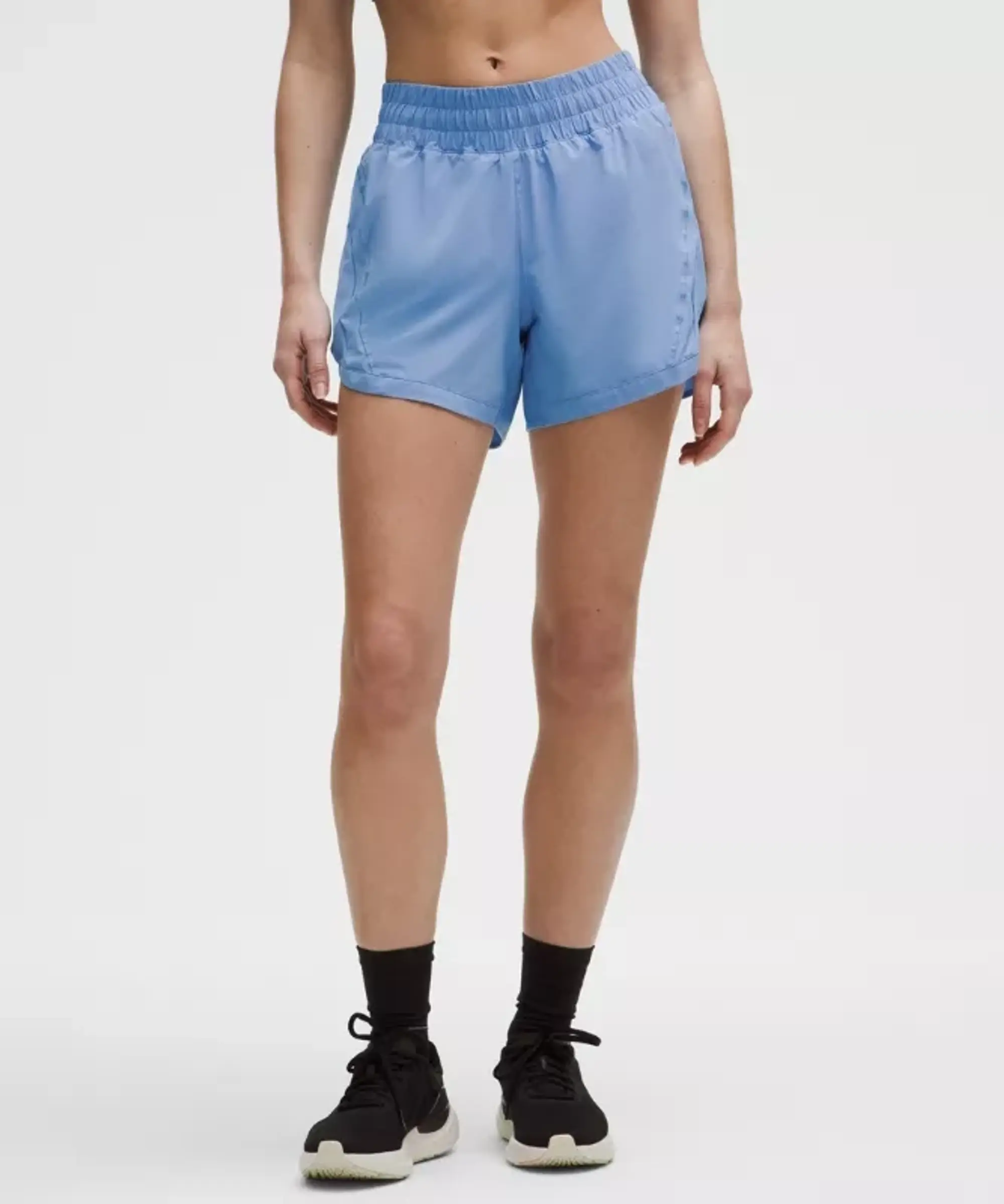 lululemon – Women's Track That High-Rise Lined Shorts – 5" – Color Blue – Size 0