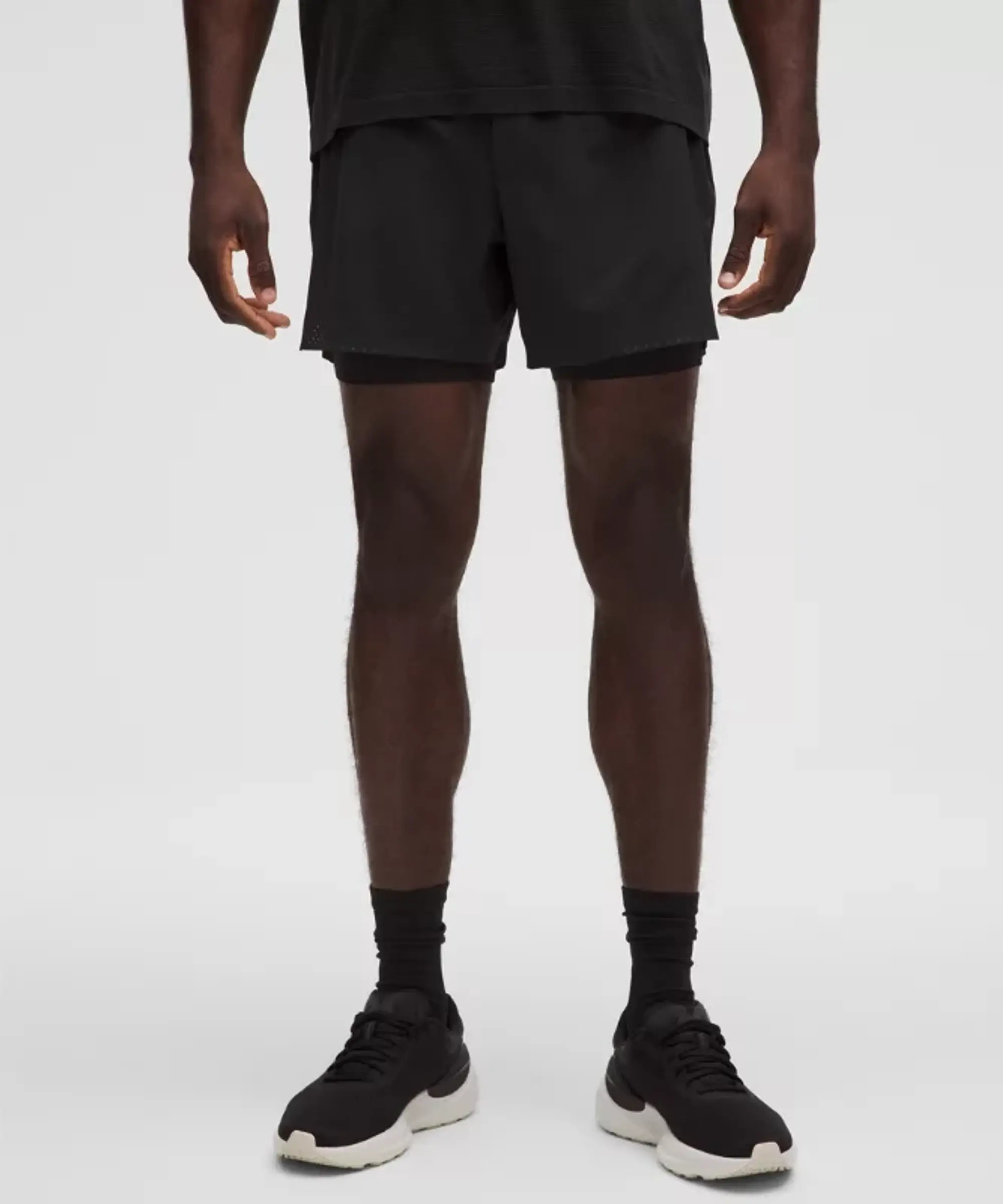 lululemon – Men's Fast and Free Lined Running Shorts – 5" – Color Black – Size L