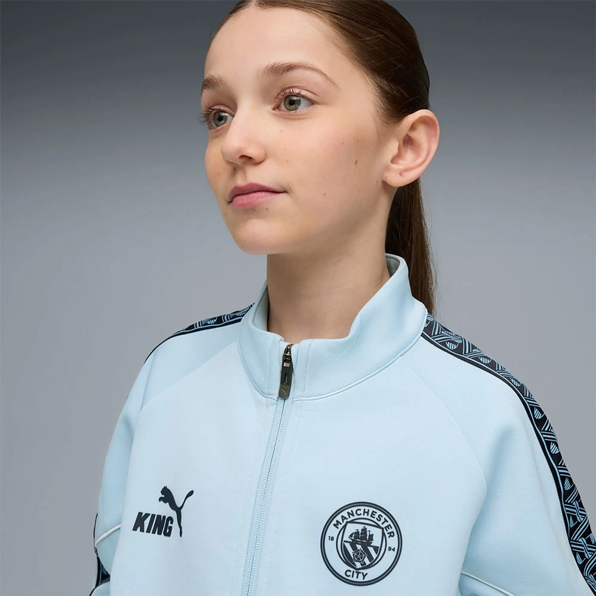 PUMA Manchester City King Anthem Jacket Youth, Dark Blue