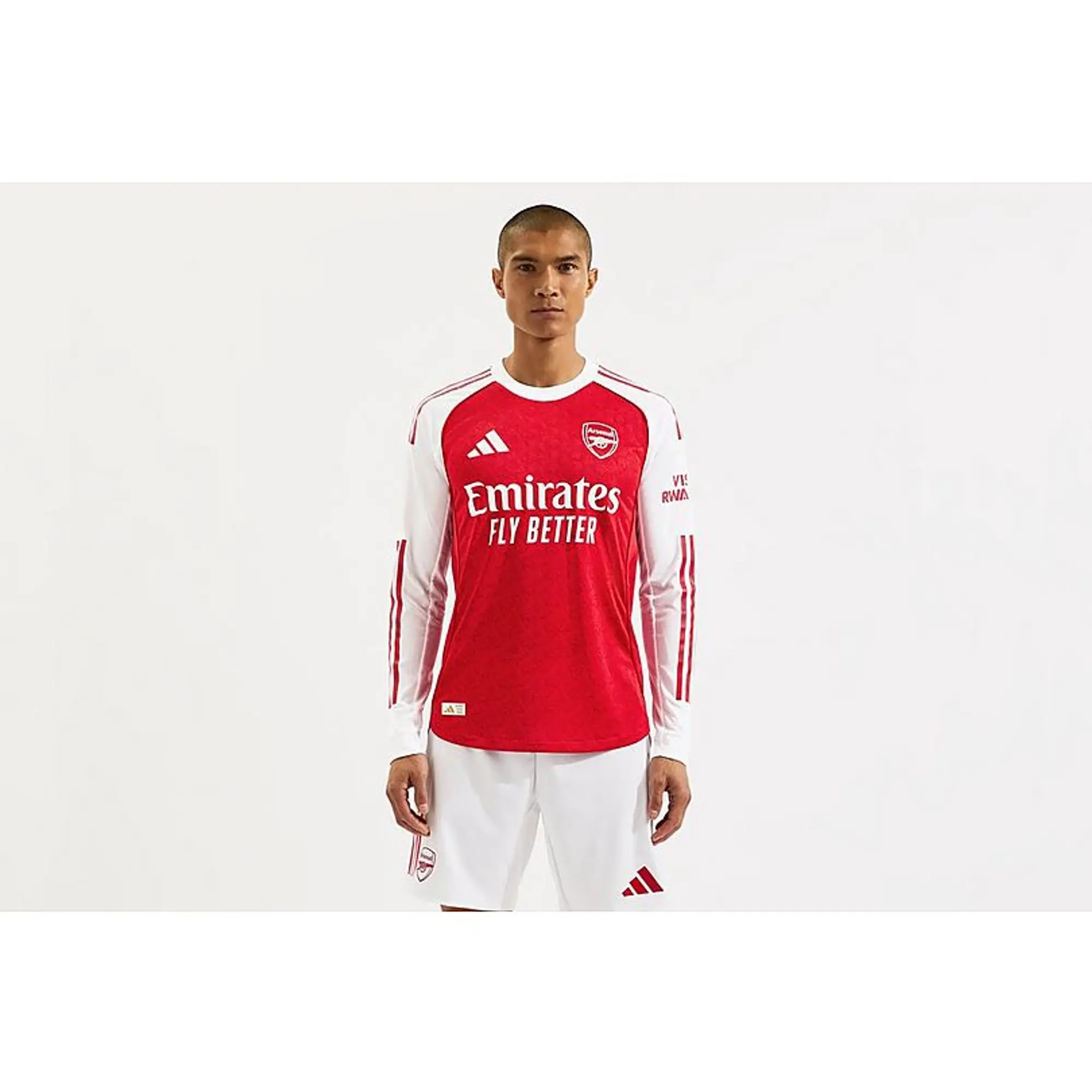 Arsenal adidas 25/26 Authentic Long Sleeved Home Shirt, Multicolor