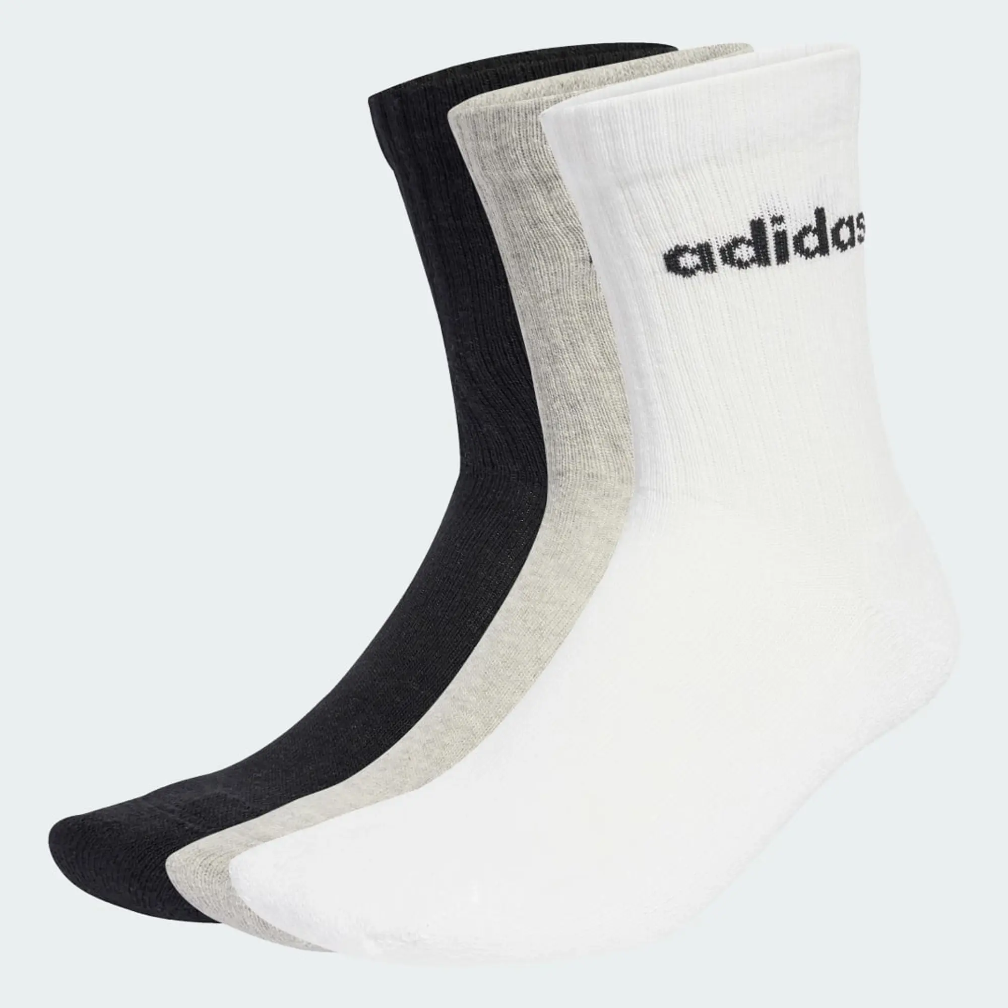 adidas Linear Crew Socks Cushioned Socks 6 Pair Pack