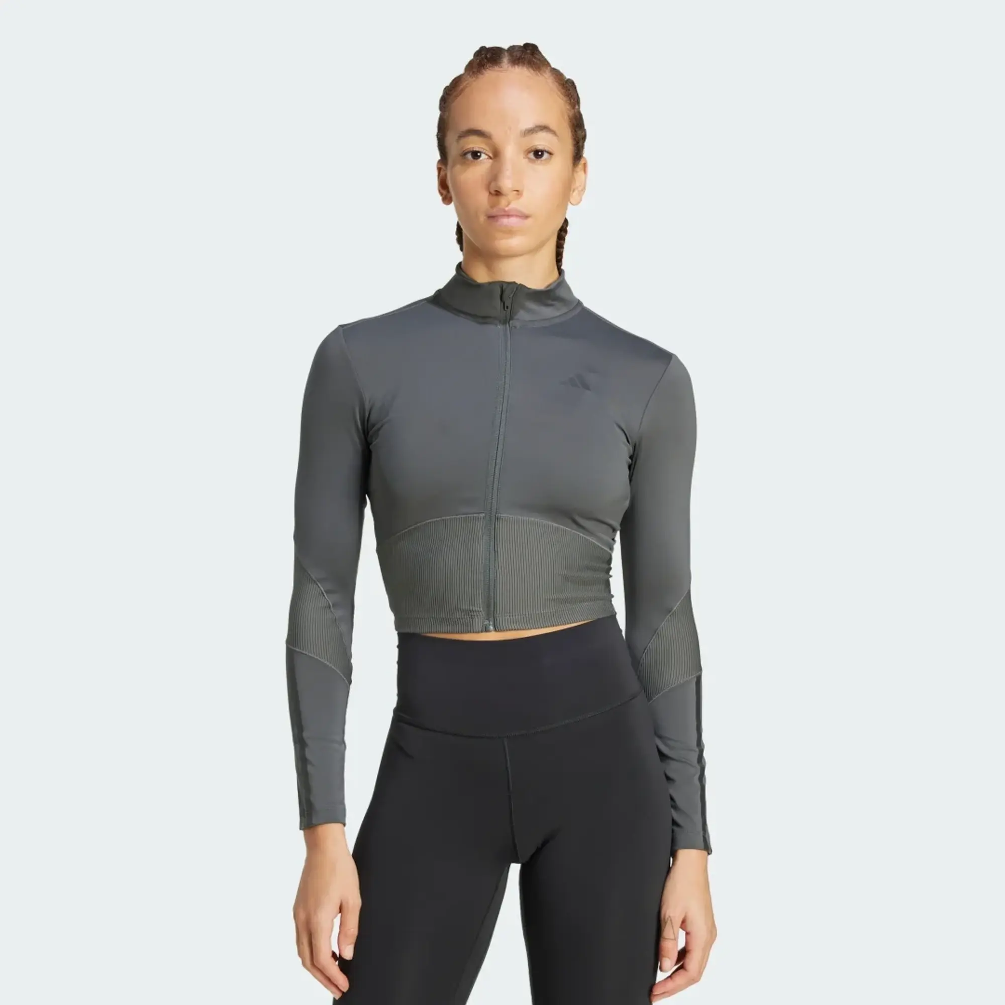 adidas Hyperglam Rib Zip Thru Cover Up