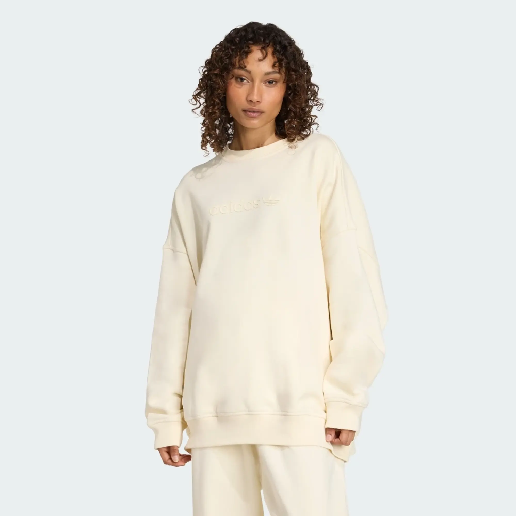 adidas Essentials Linear Oversized Crew Sweatshirt