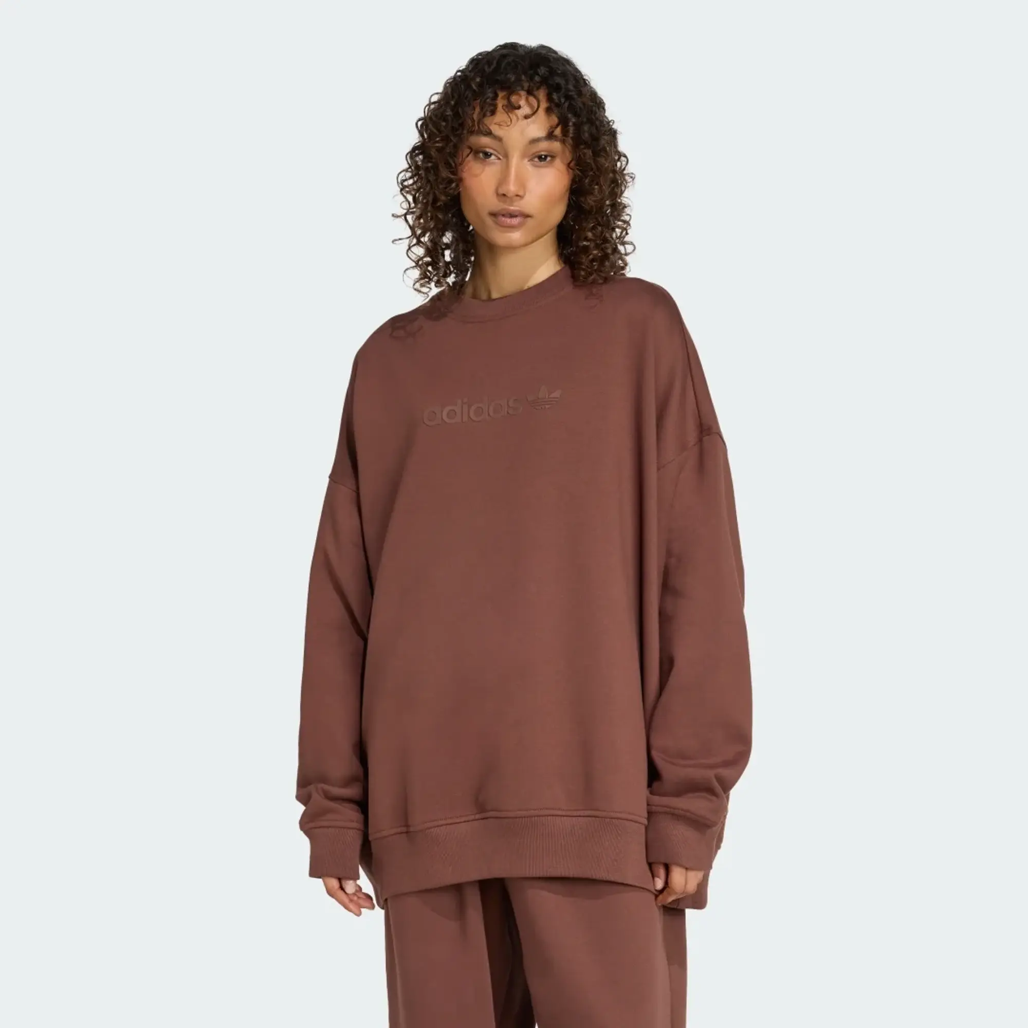 adidas Essentials Linear Oversized Crew Sweatshirt