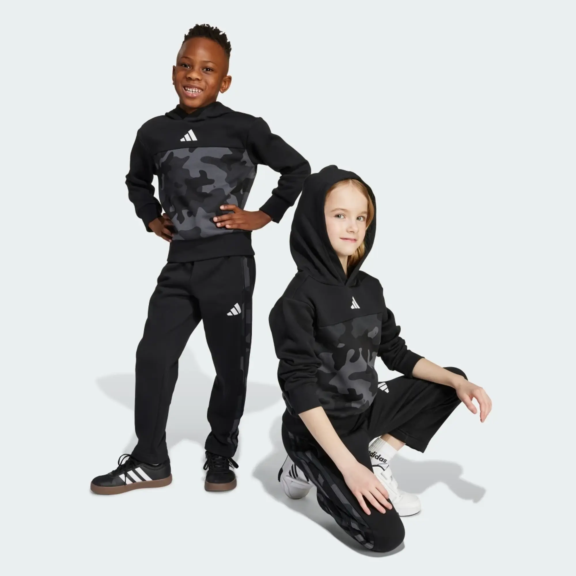 adidas Seasonal Essentials Little Kids Camo Fleece Jogger Set