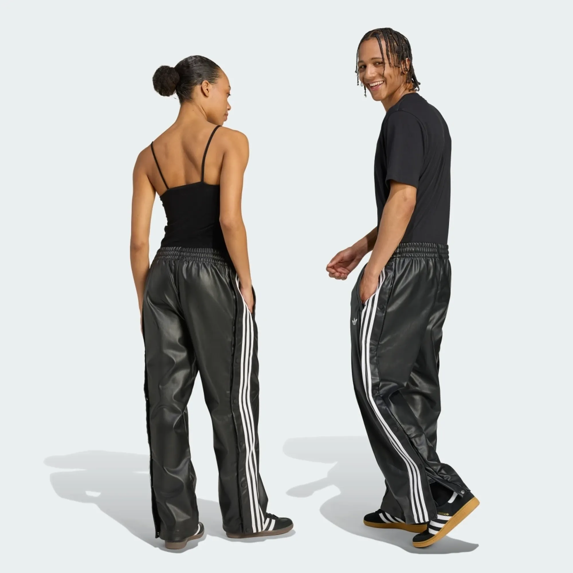 adidas adidas x Jeremy Scott Faux Leather Wide Joggers | JY2015