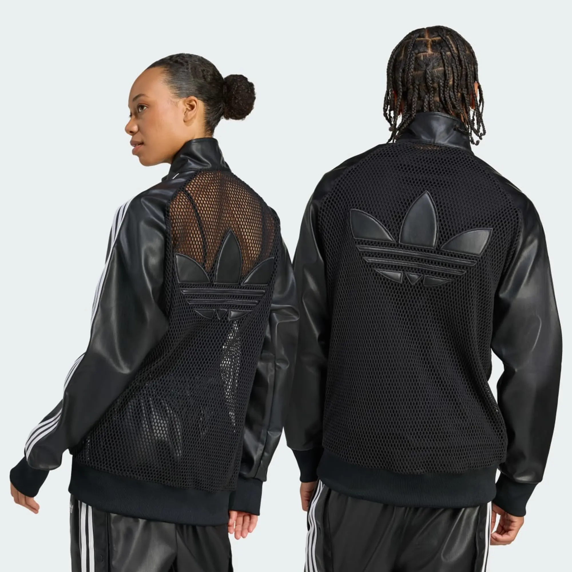 adidas adidas x Jeremy Scott Faux Leather Mesh Track Top