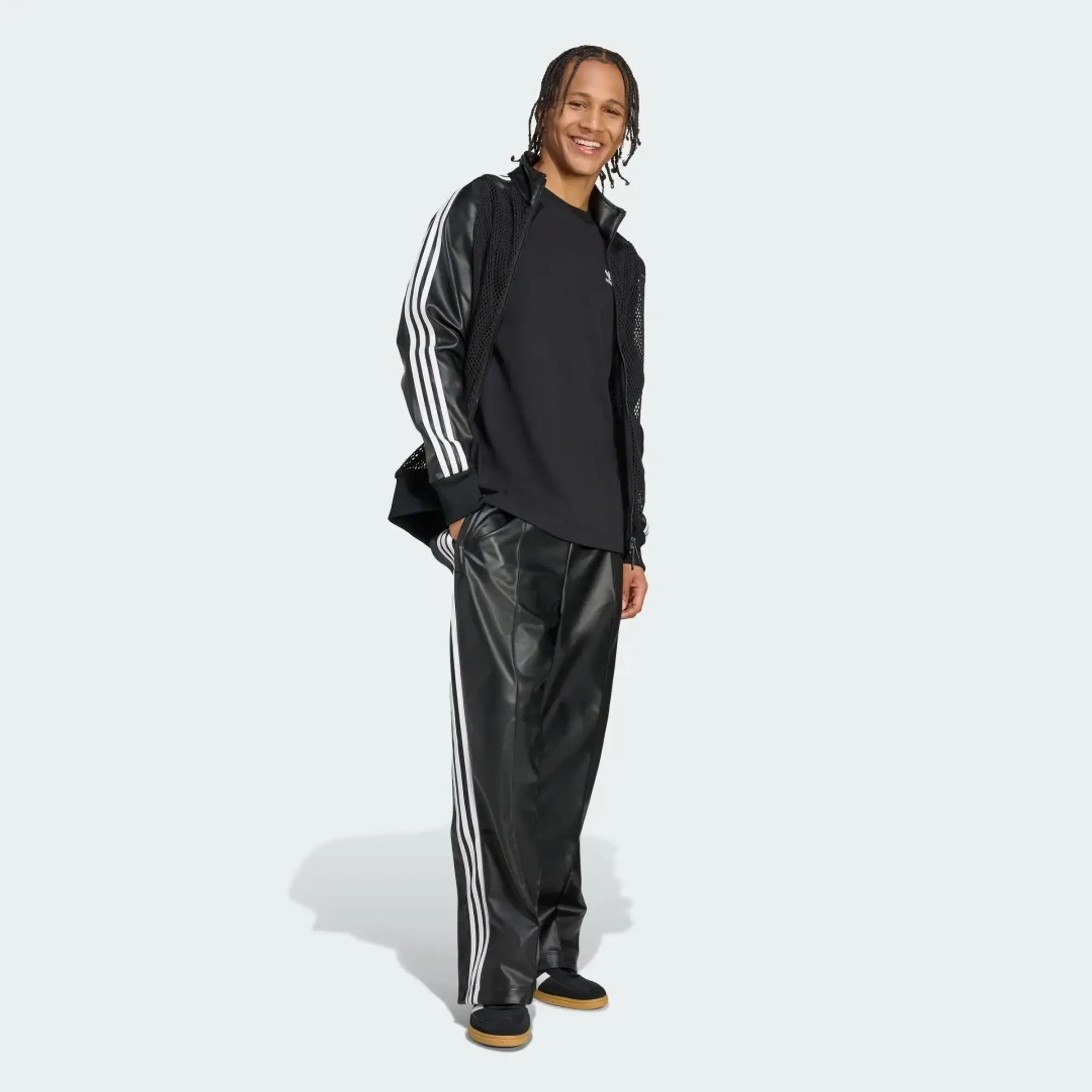 adidas adidas x Jeremy Scott Faux Leather Mesh Track Top