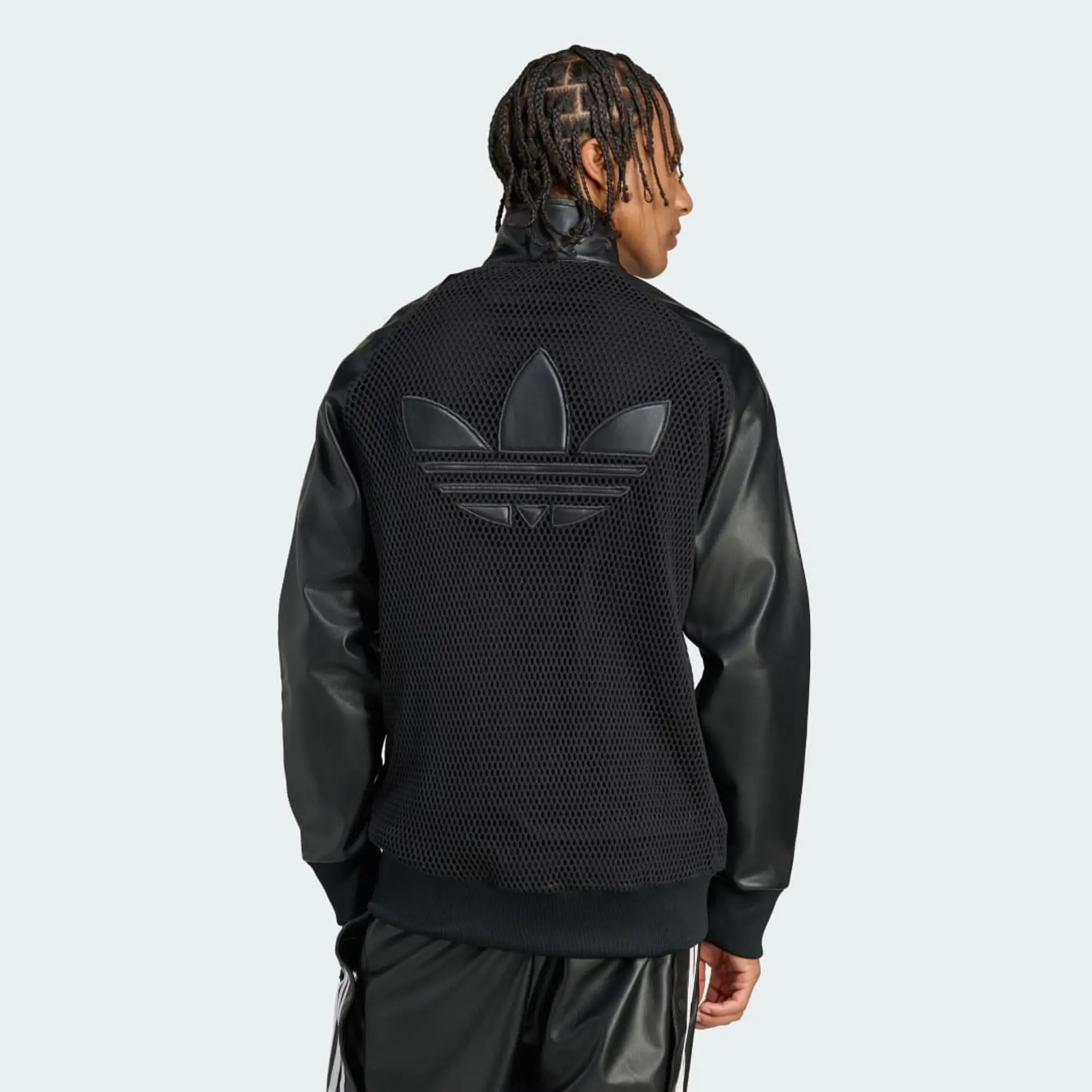 adidas adidas x Jeremy Scott Faux Leather Mesh Track Top