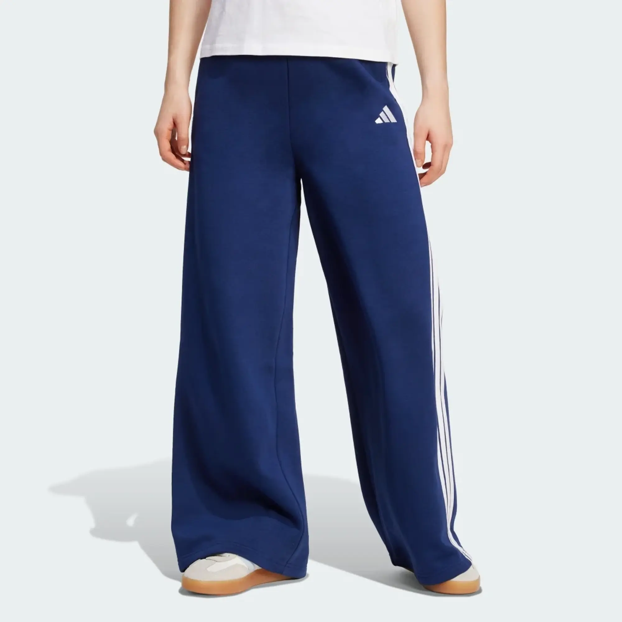 adidas adidas 3-Stripes Fleece Wide Pant