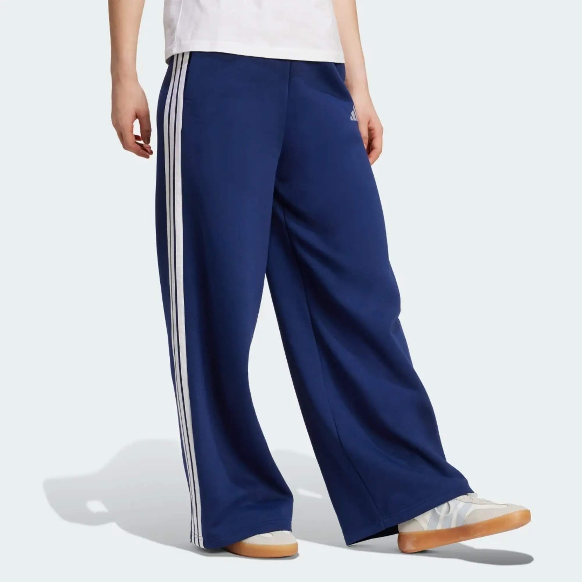 adidas adidas 3-Stripes Fleece Wide Pant