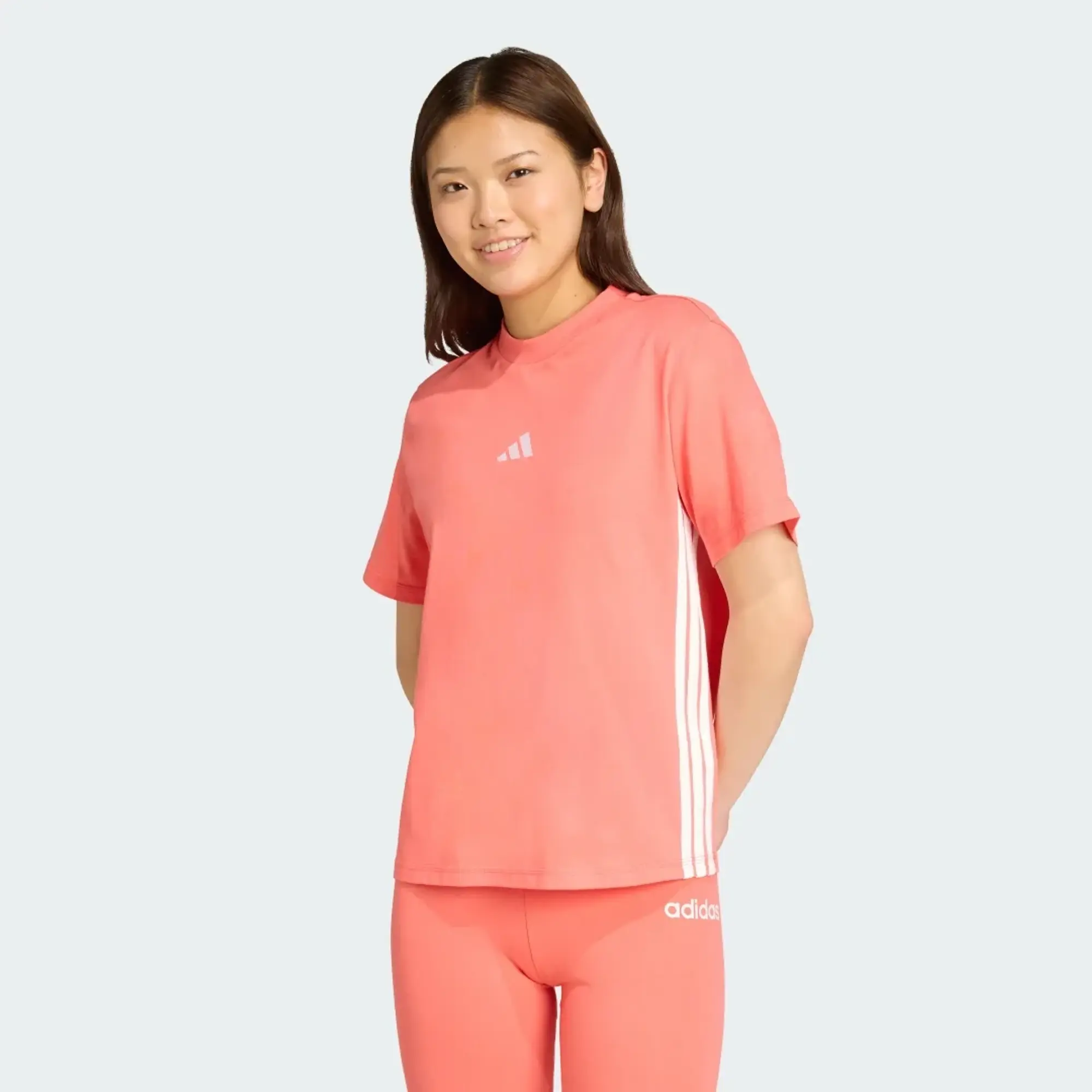 adidas Essentials 3-Stripes Cotton T-Shirt