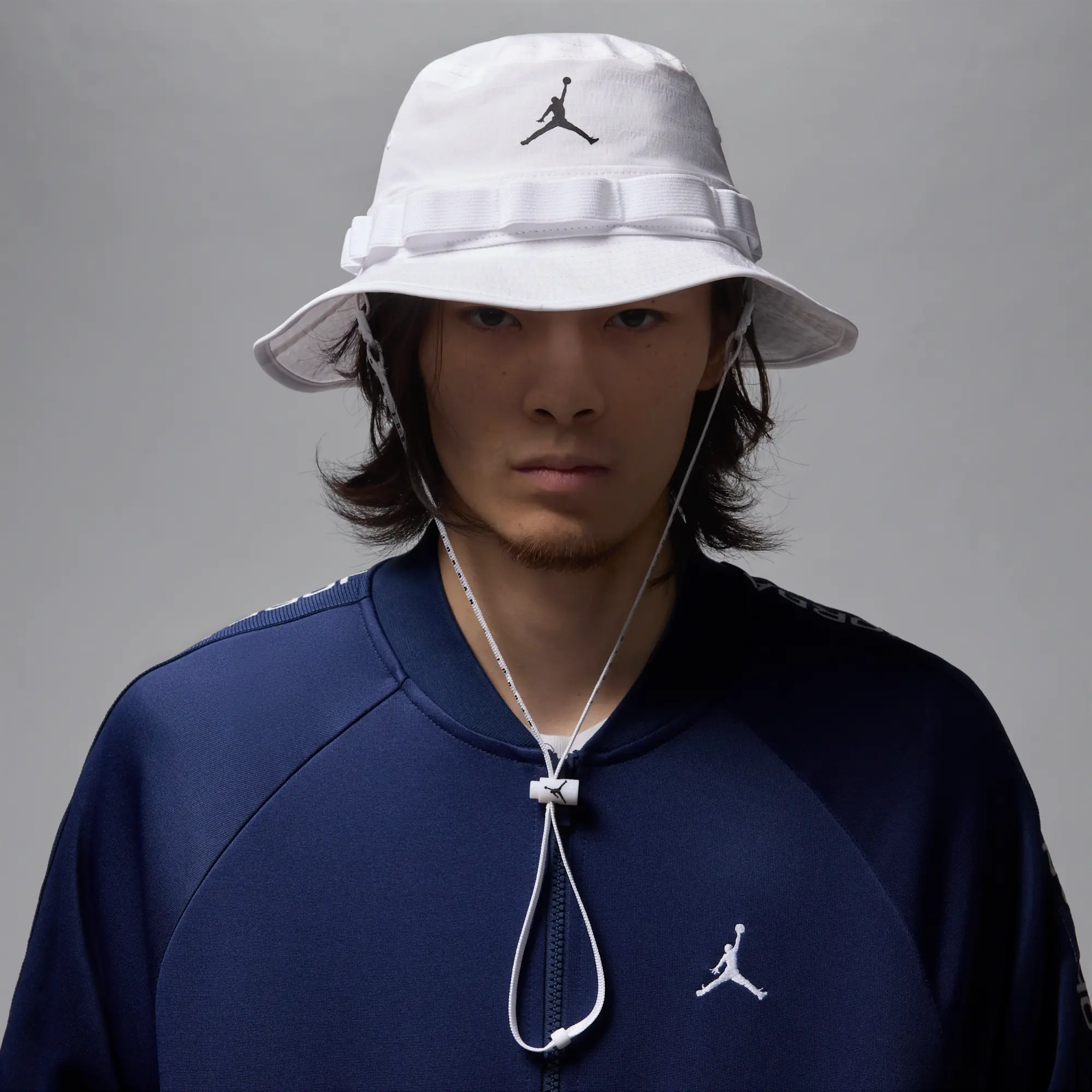 Nike Jordan Apex Bucket Hat - White - Cotton/Nylon/Elastane