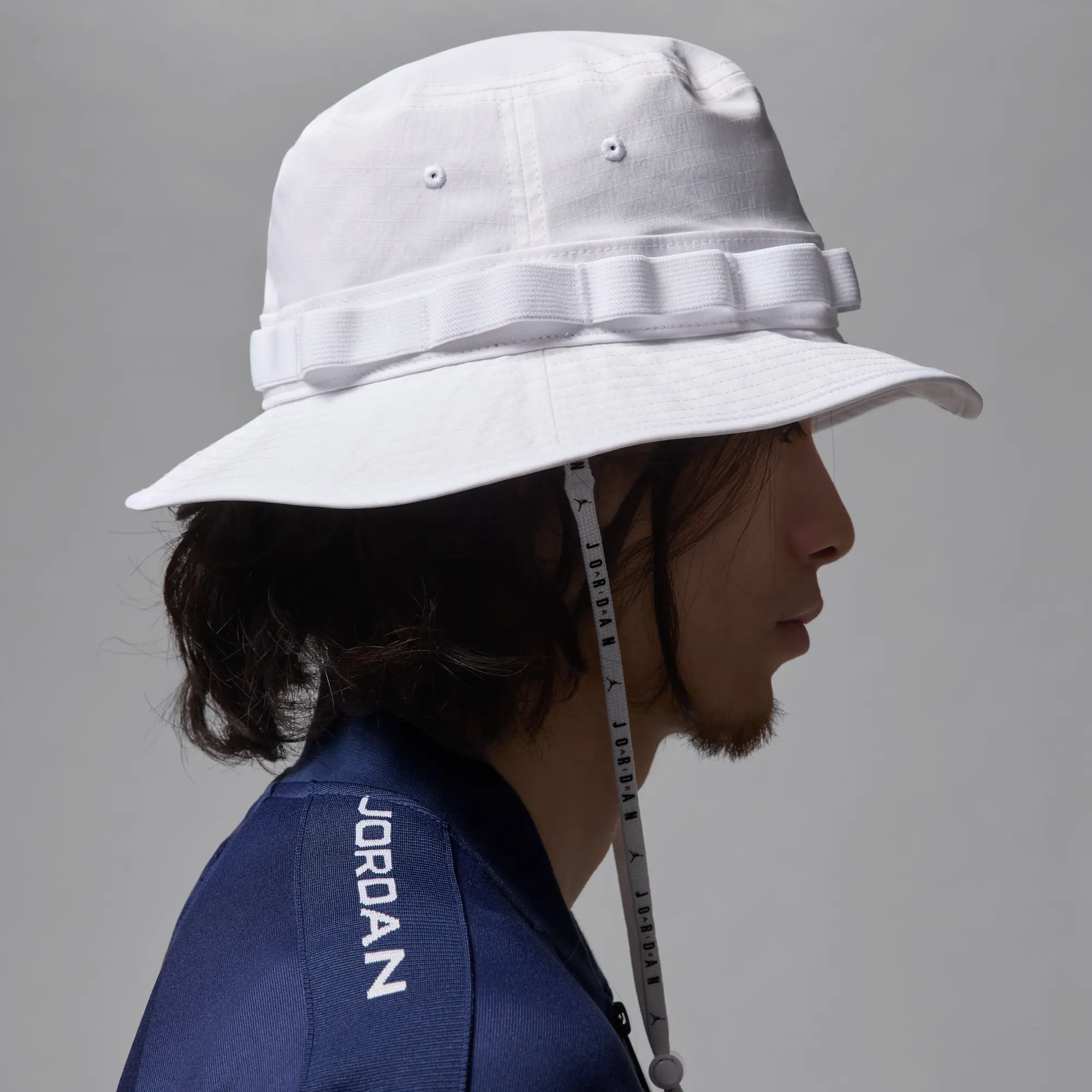 Nike Jordan Apex Bucket Hat - White - Cotton/Nylon/Elastane