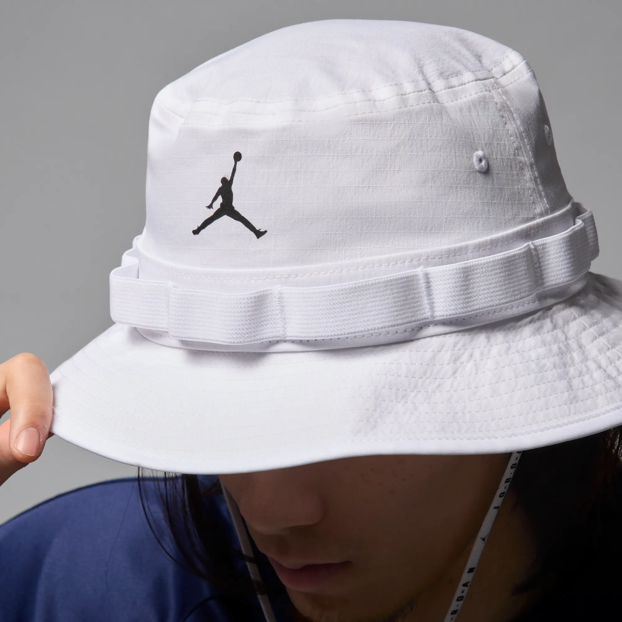 Nike Jordan Apex Bucket Hat - White - Cotton/Nylon/Elastane