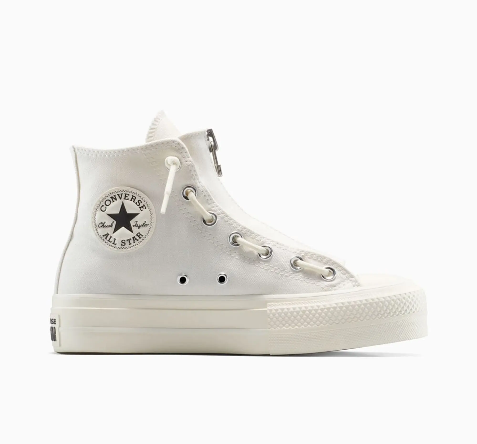Converse Chuck Taylor All Star Lift Platform Zipper - White
