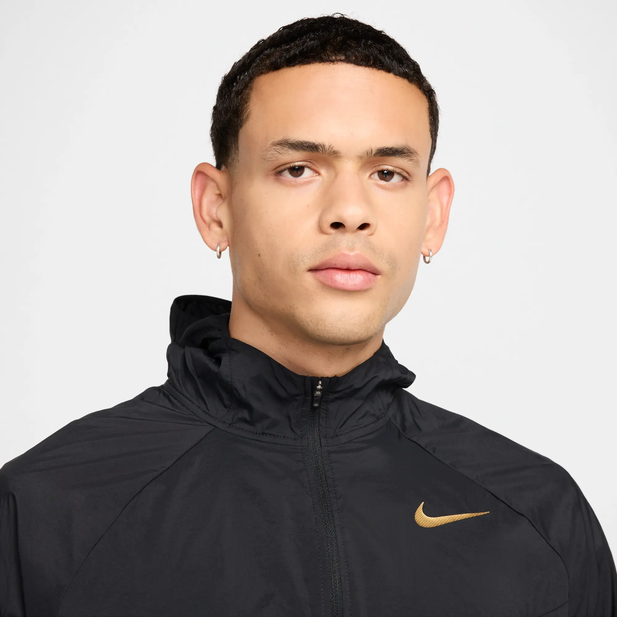 Nike x Jakob Men's Water-Repellent Running Jacket - Black - Recycled Fibres