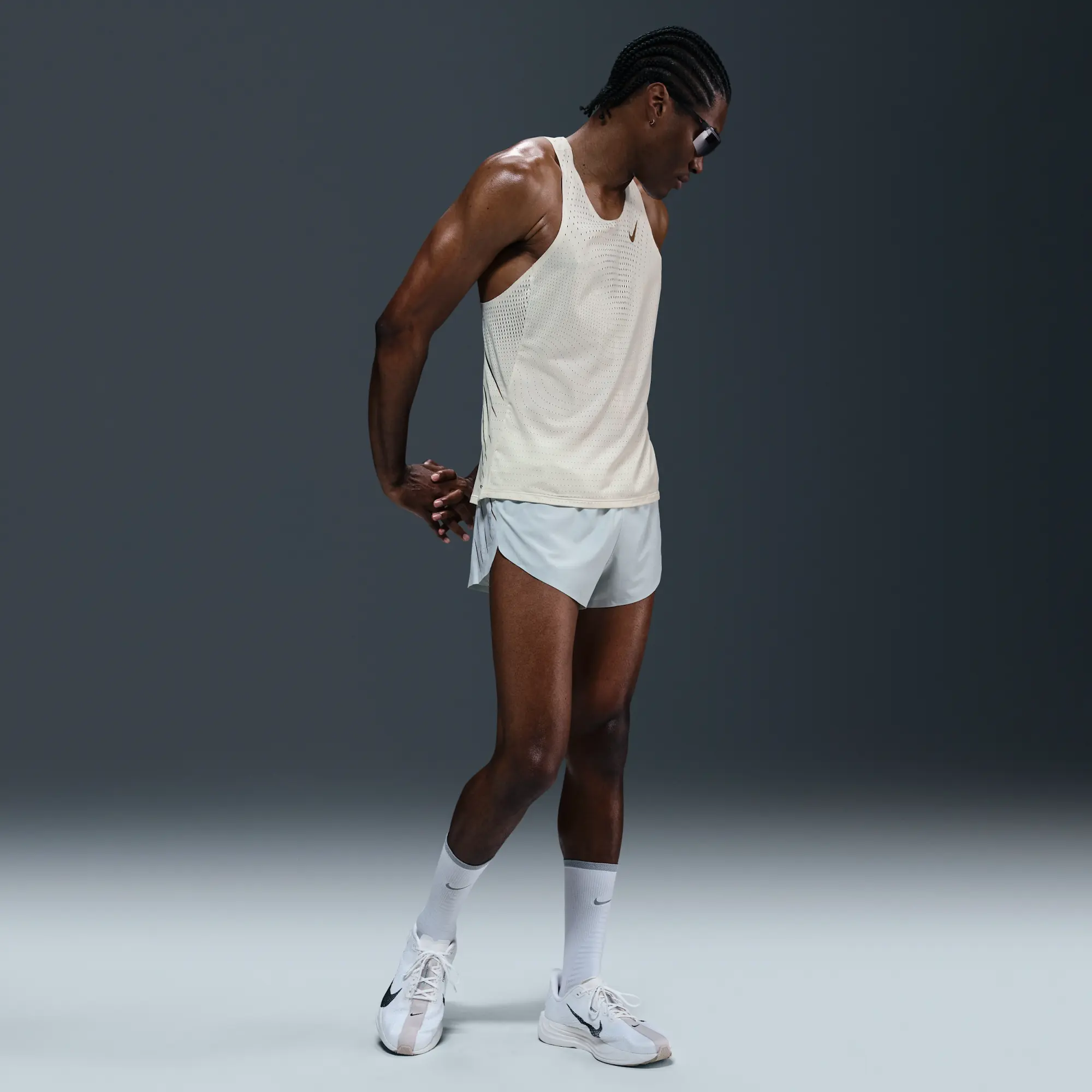 Nike AeroSwift x Jakob Men's Dri-FIT ADV Running Vest - White - Polyester