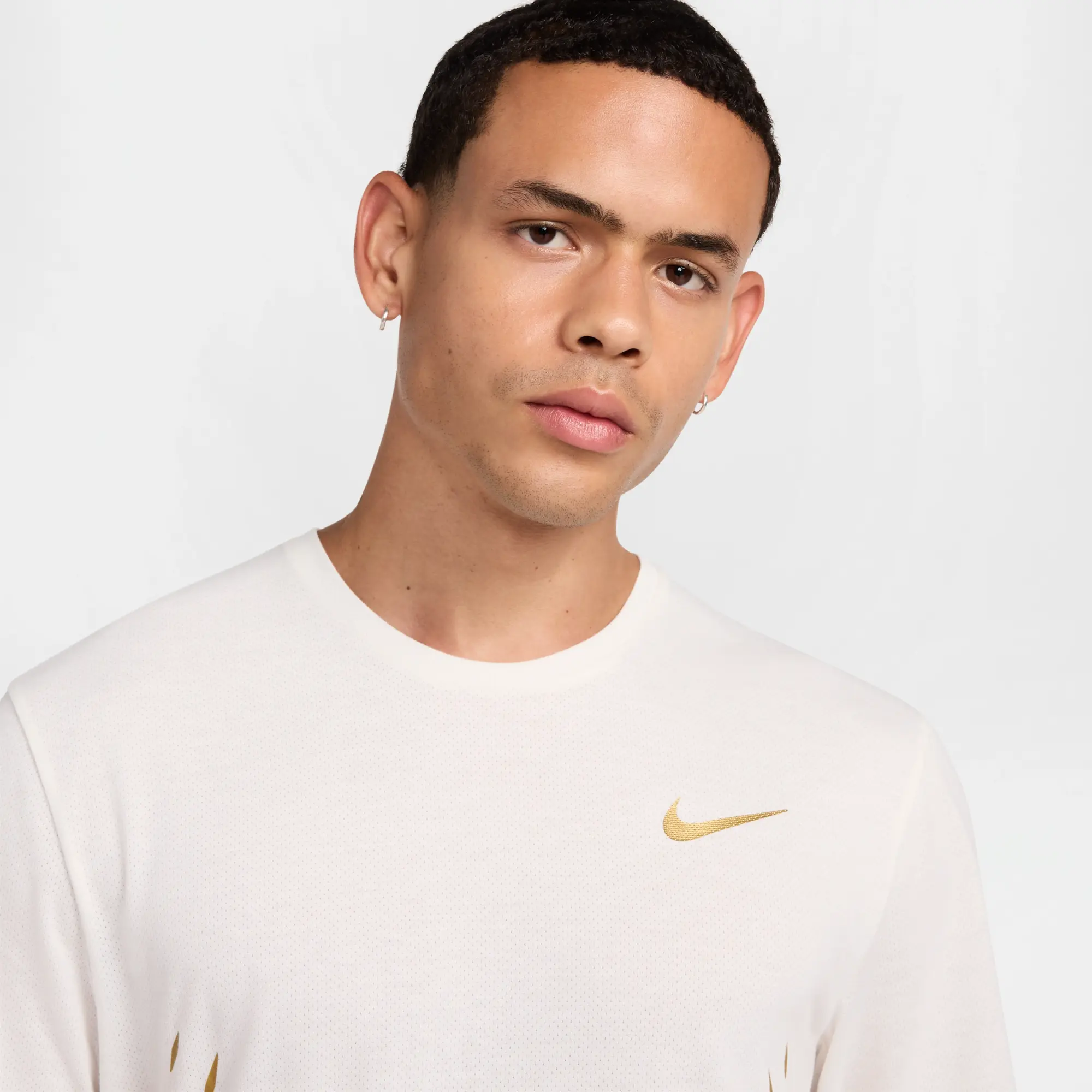 Nike x Jakob Men's Dri-FIT Short-Sleeve Running Top - Sail - Sustainable Materials