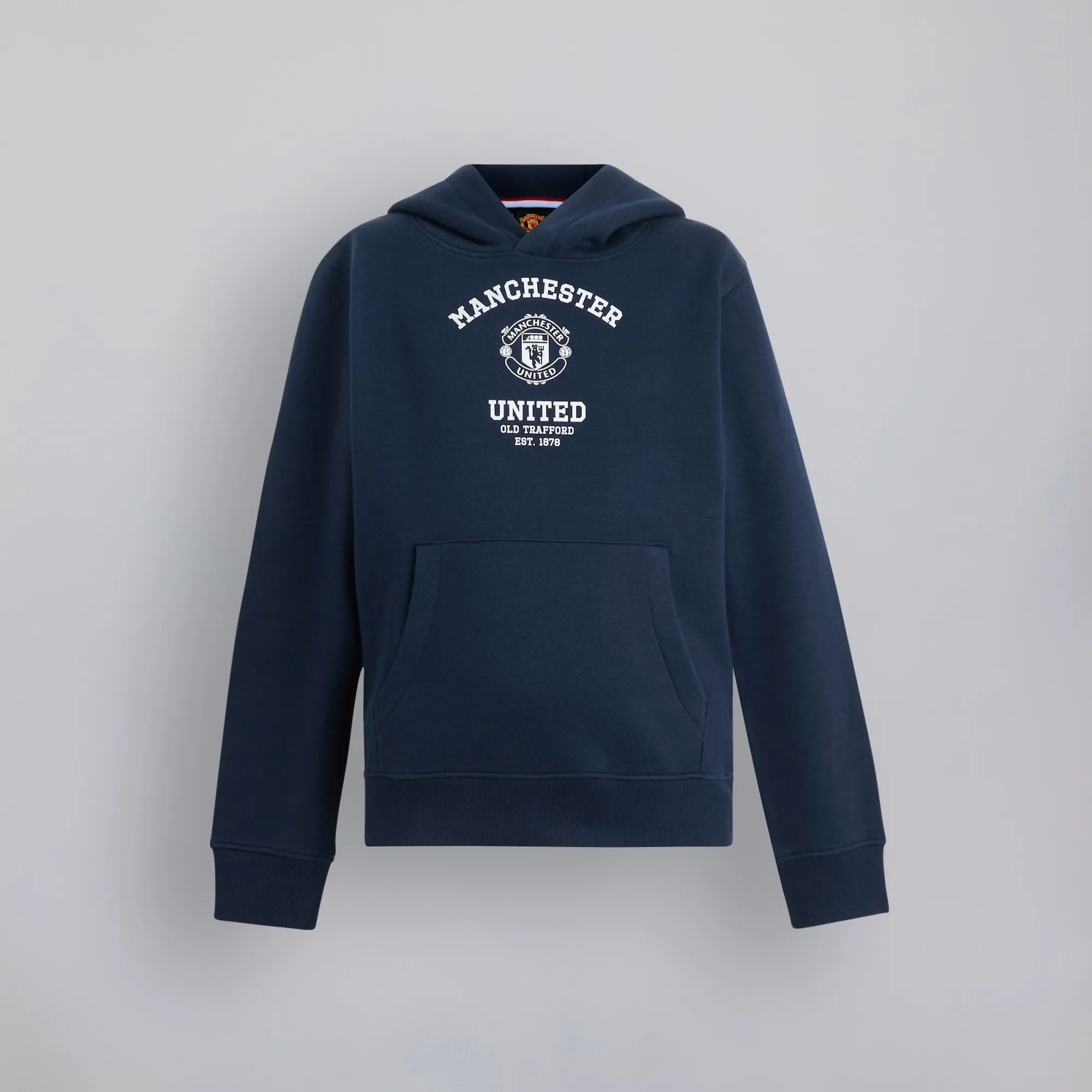 Manchester United Kids Varsity Overhead Hoodie Navy