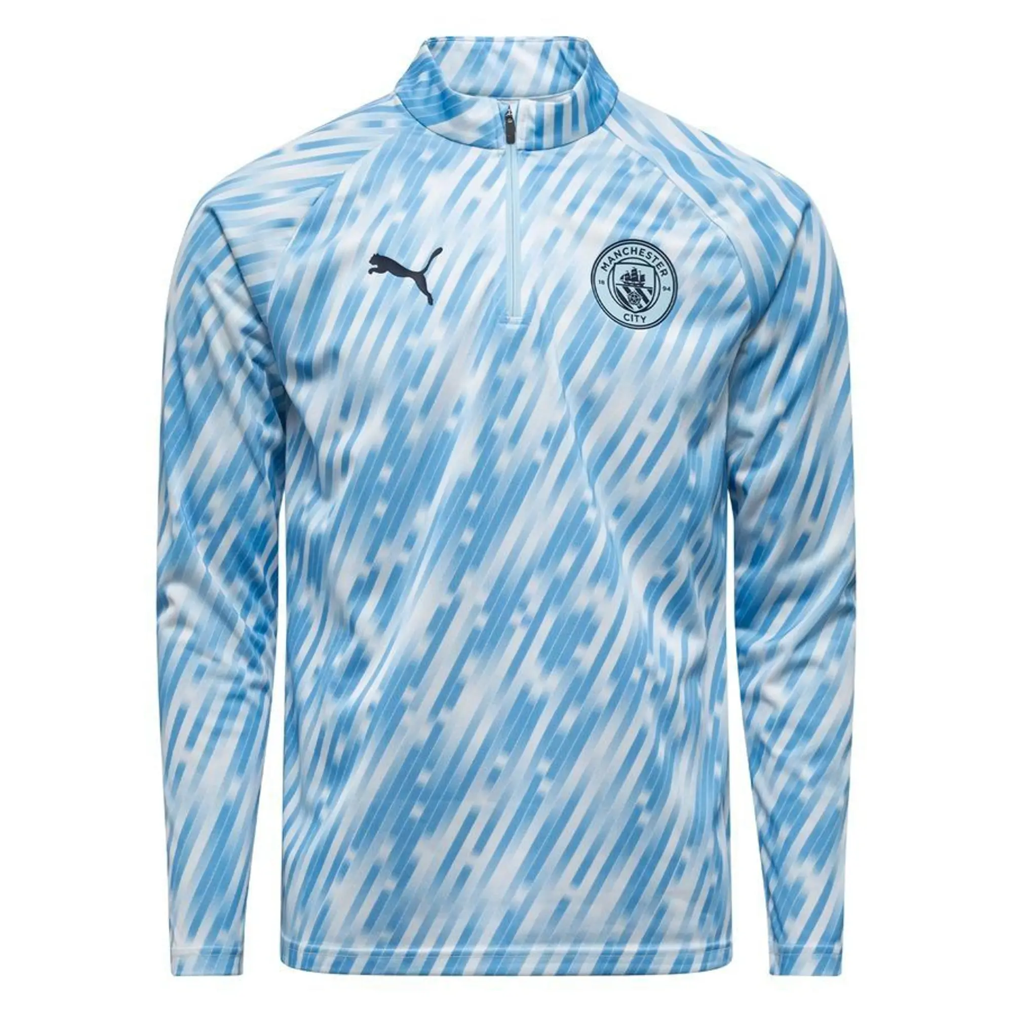 PUMA Manchester City Pre-Match Quarter-Zip Top Shirt Youth, Silver Sky