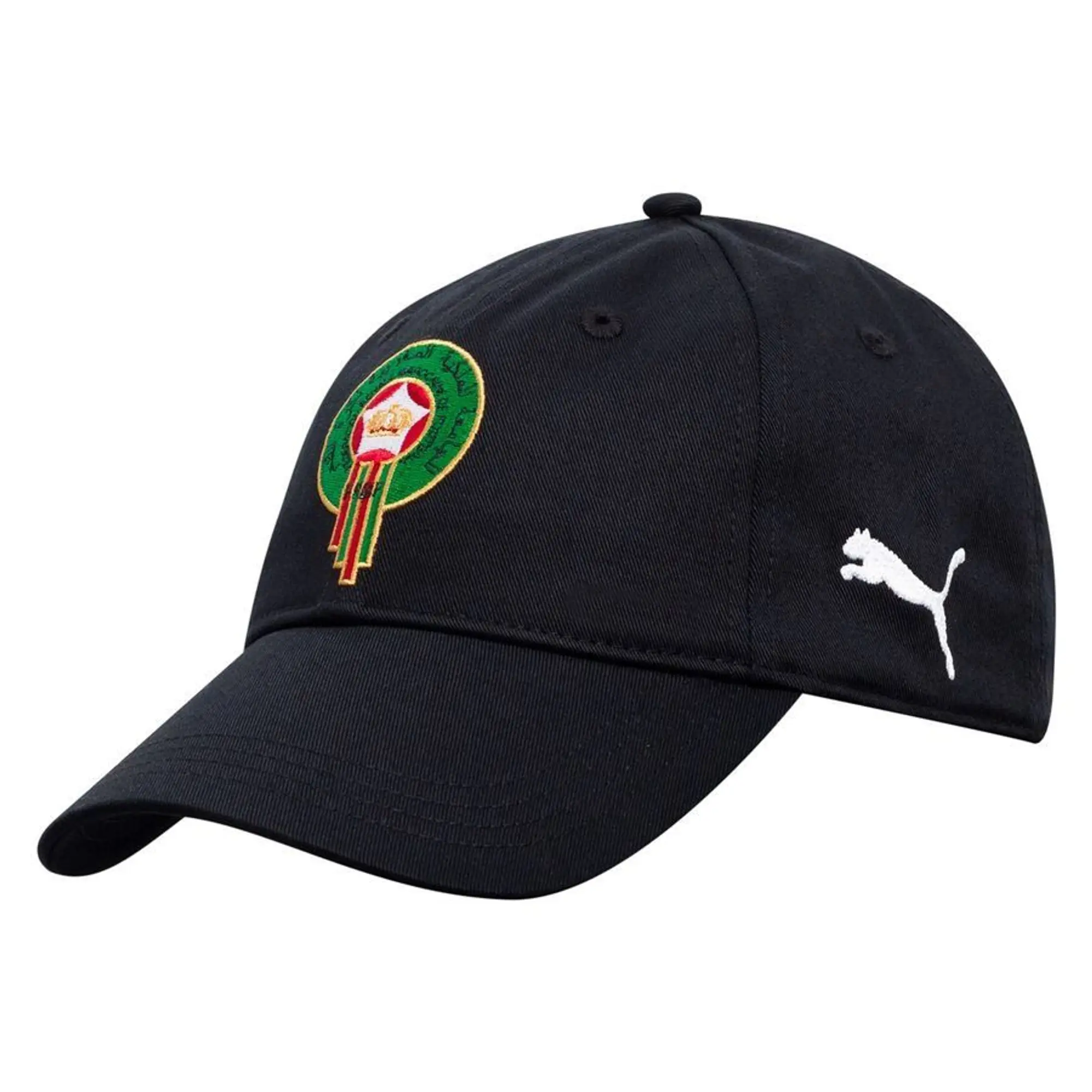 PUMA Morocco Football Fan Cap, Black/Power Green