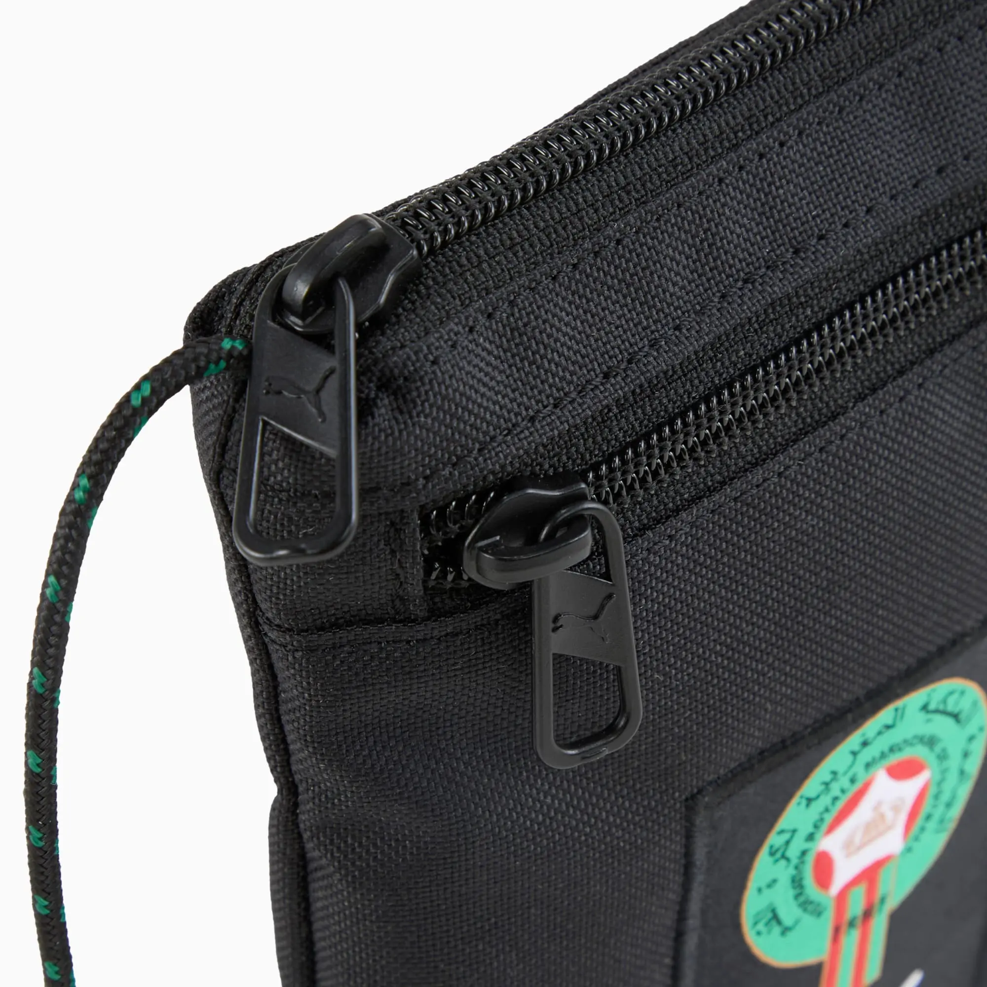 PUMA Morocco Fan 0.1L Crossbody Bag, Black/Power Green