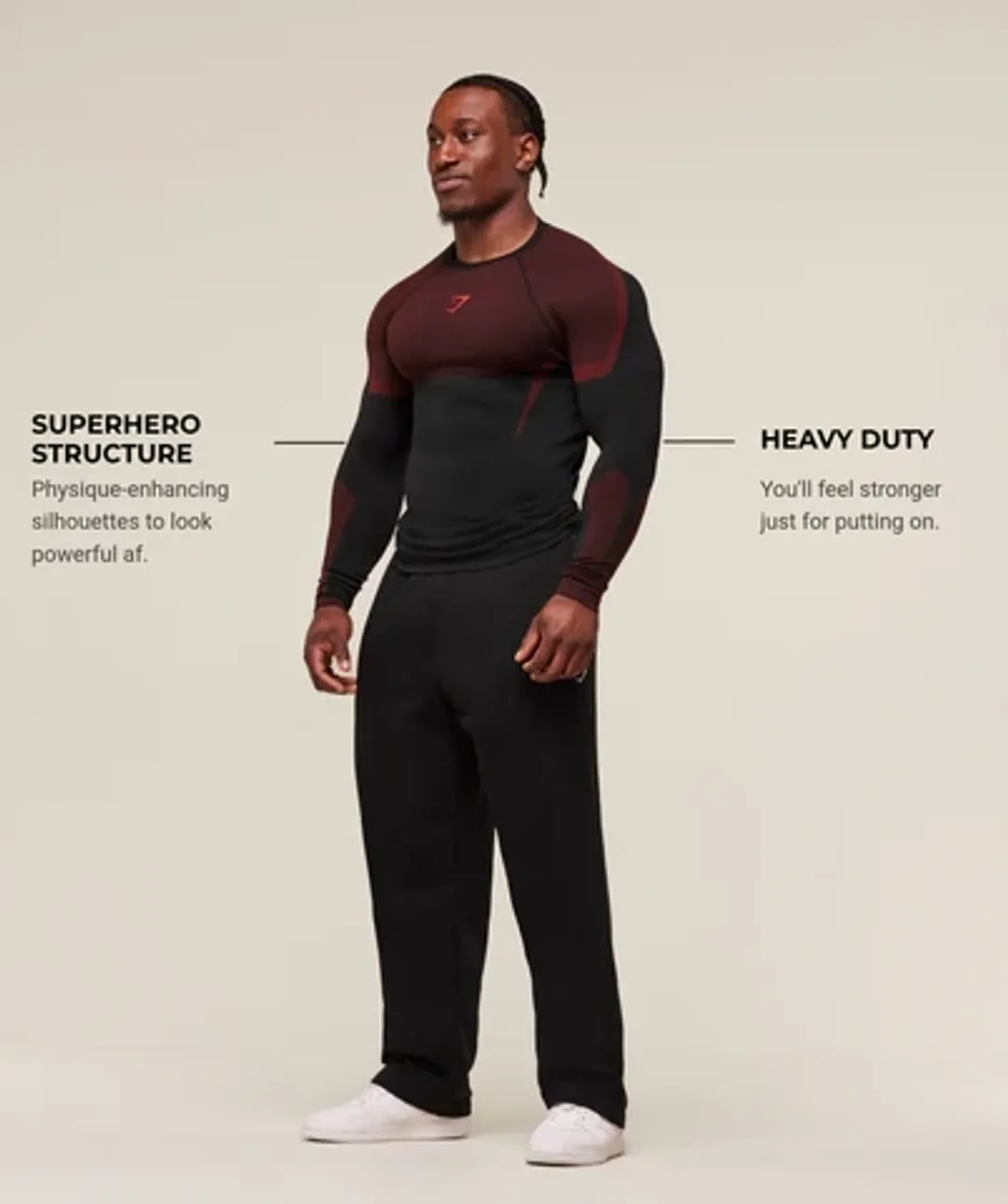 Onyx 5.0 Seamless Long Sleeve T-Shirt - Black/Carmine Red