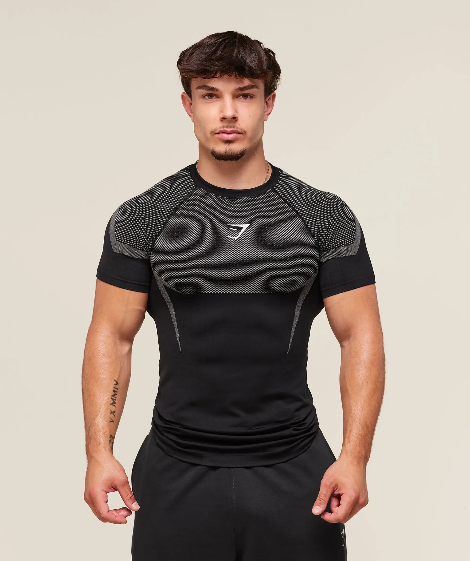  Onyx 5.0 Seamless T-Shirt - Black/Light Grey