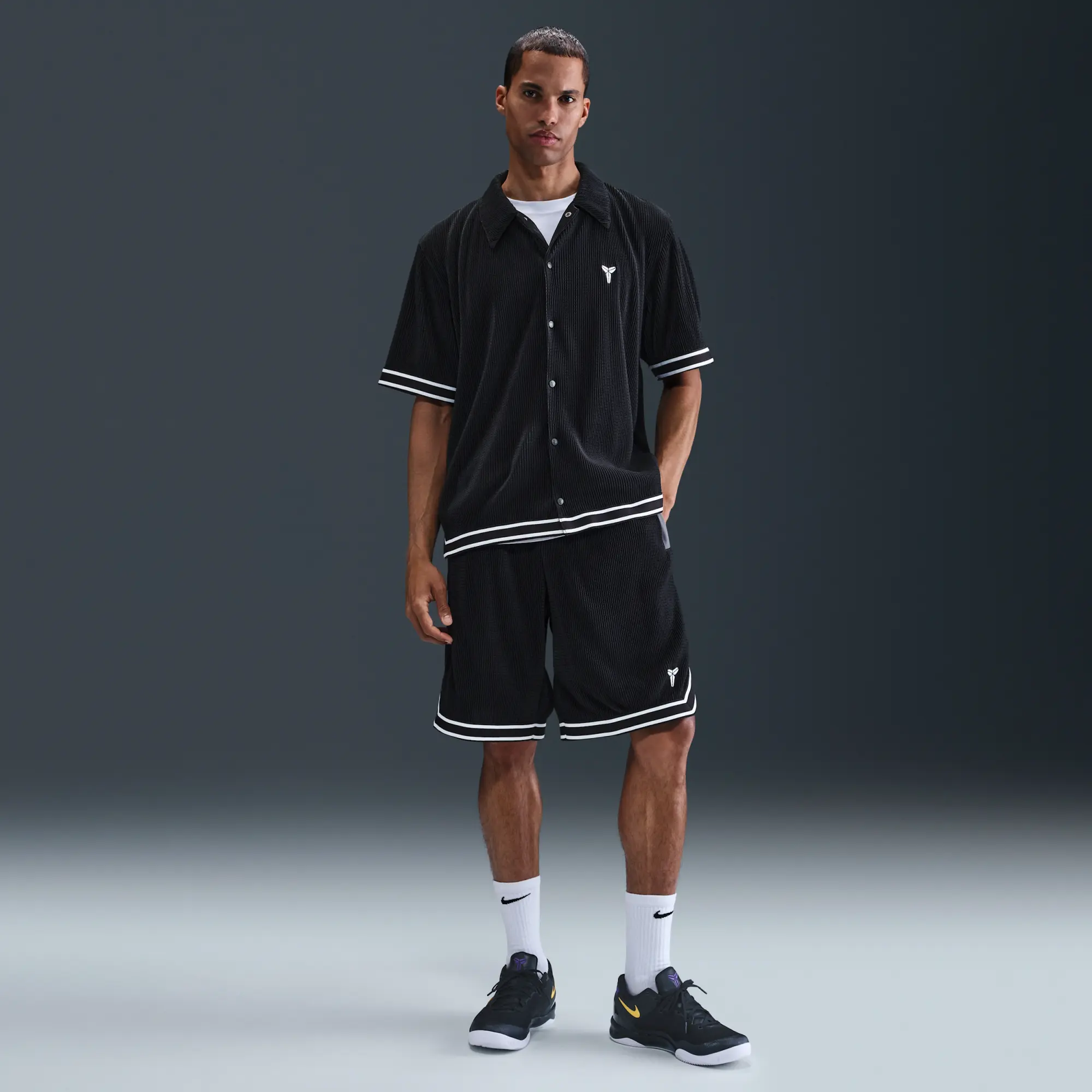 Nike Kobe Men's Pleated Basketball Shorts - Black - Polyester