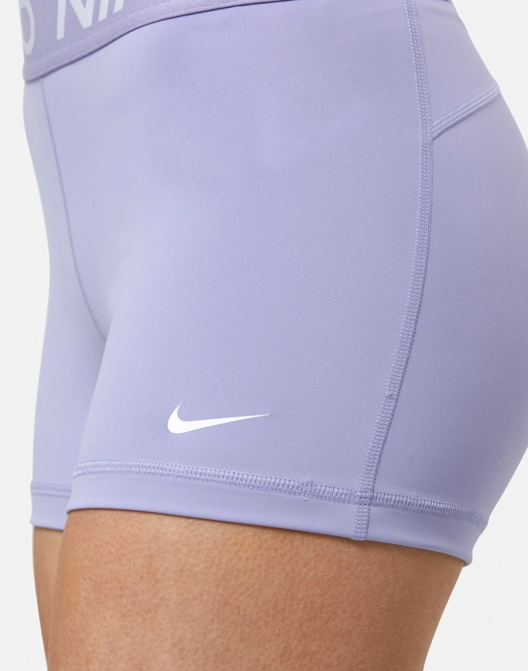 Women's Nike Pro 3in Shorts in Purple/White 