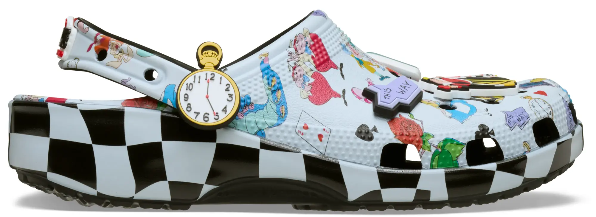Crocs | Unisex | Disney Alice in Wonderland Print Classic | Clogs | Multi | W4/M3