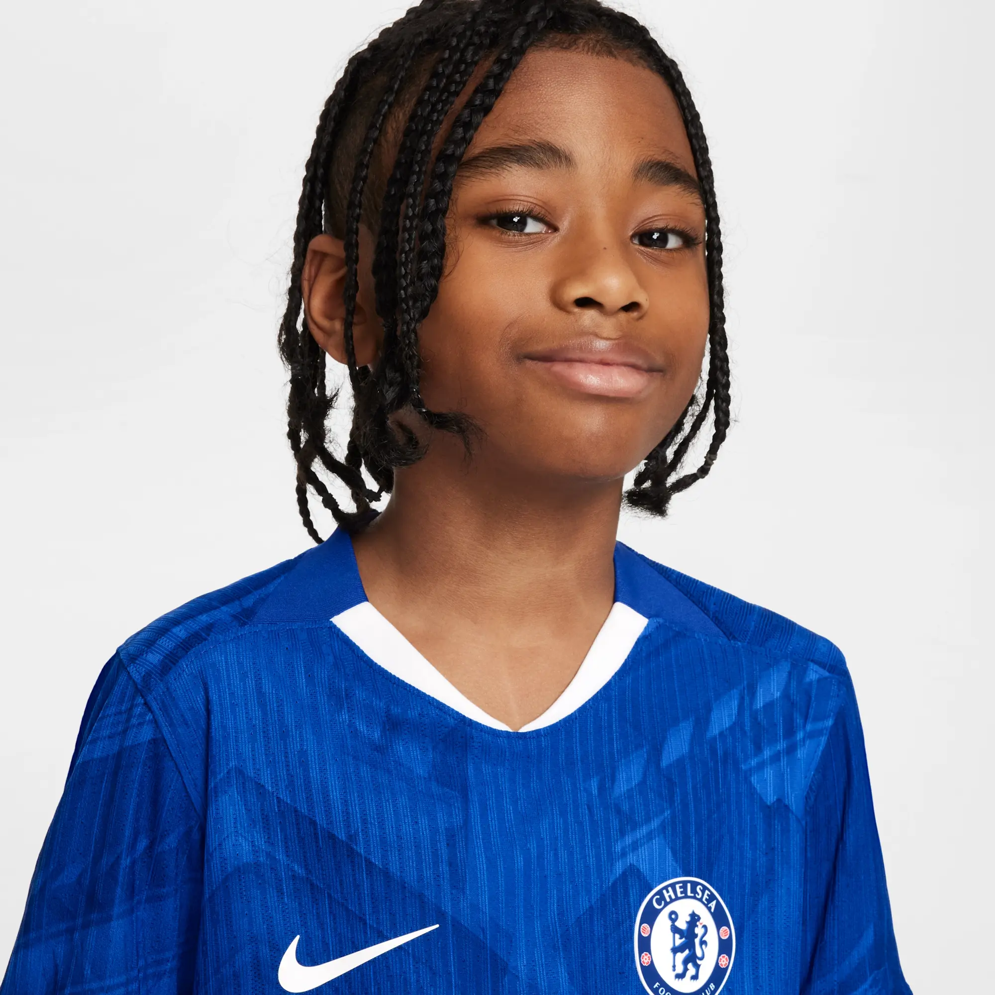 Chelsea F.C. 2025/26 Match Home Older Kids' Nike Dri-FIT ADV Football Authentic Shirt - Blue - Sustainable Materials