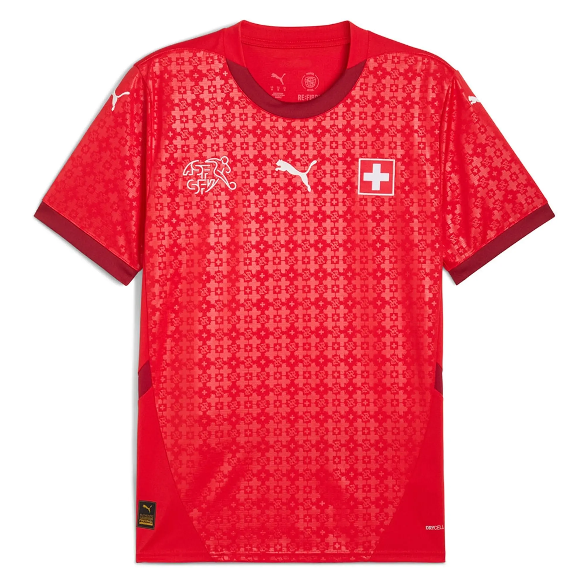 PUMA Switzerland Women's Team 2025 Home Jersey Men, Red/Dark Crimson, size 3XL