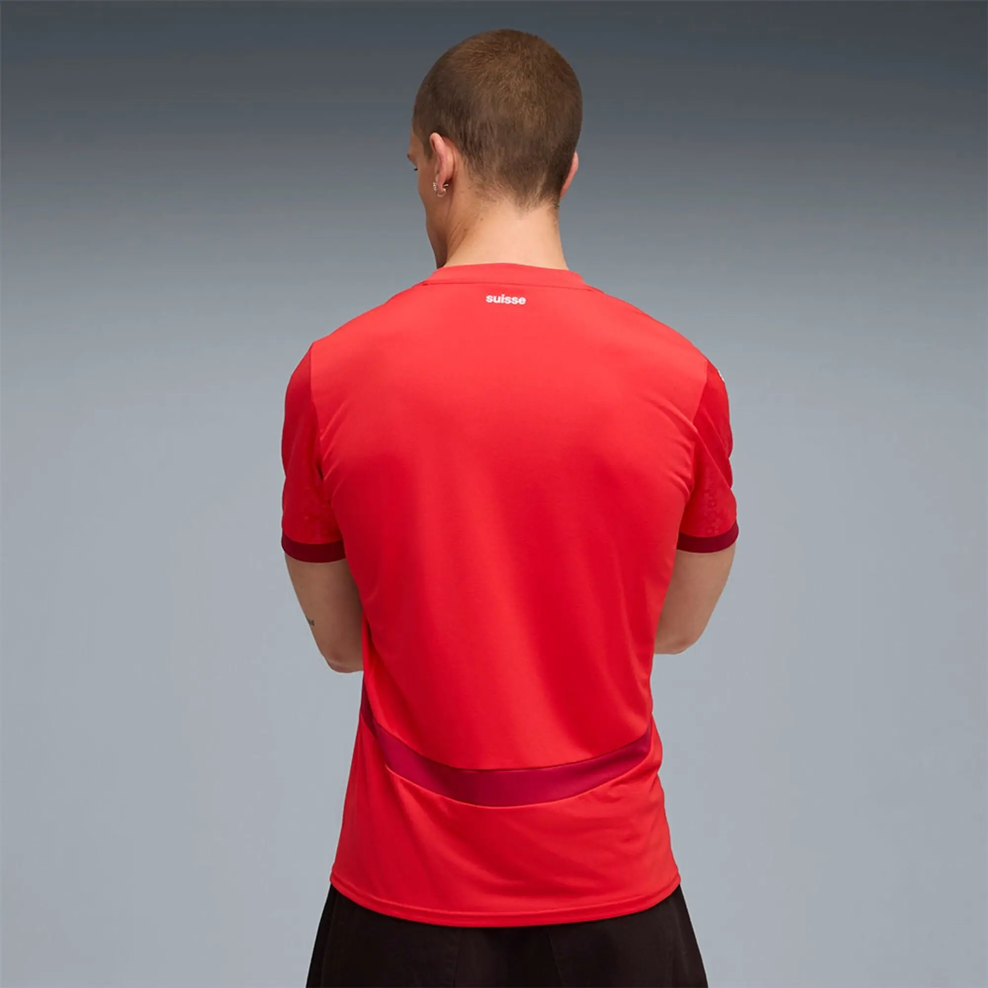 PUMA Switzerland Women's Team 2025 Home Jersey Men, Red/Dark Crimson, size 3XL