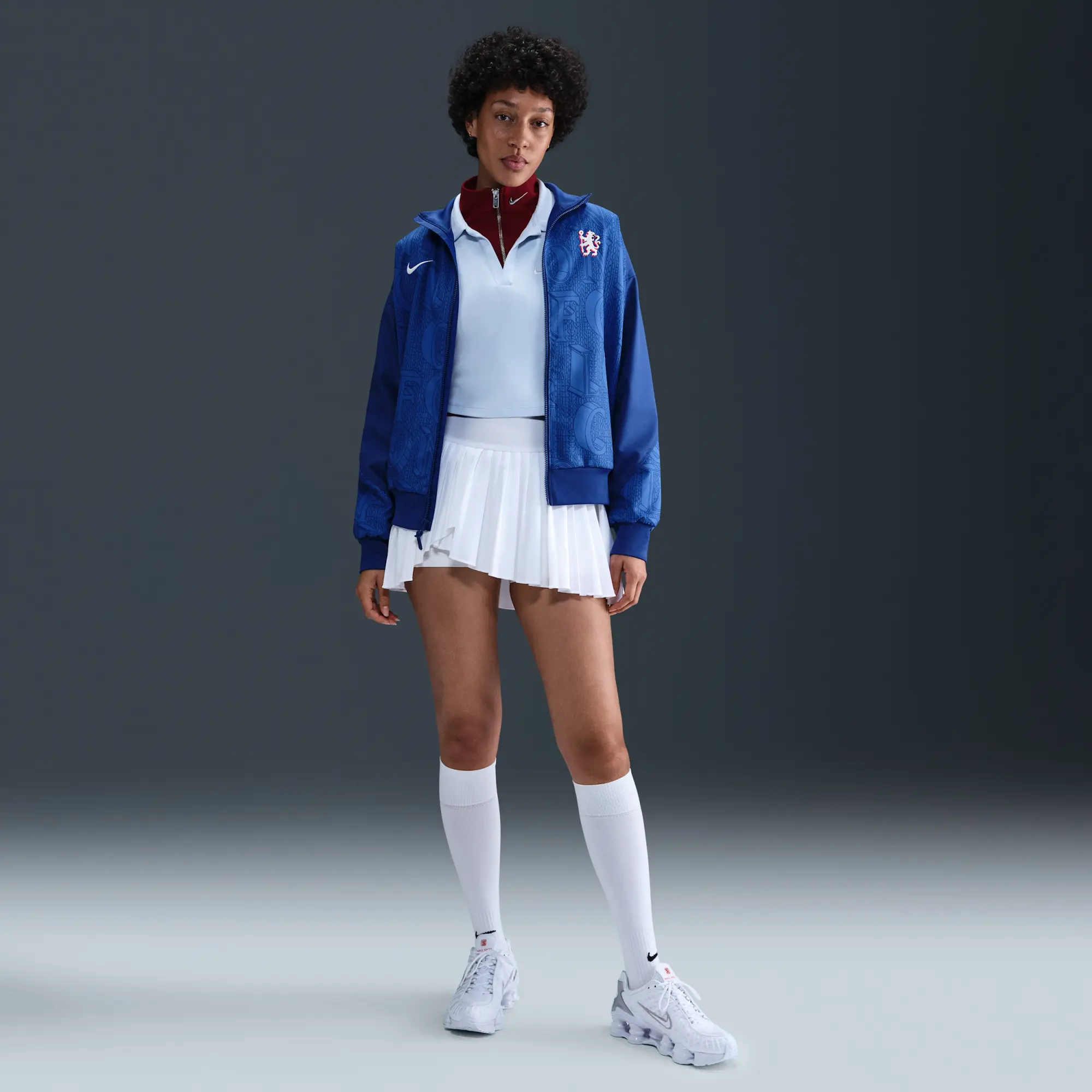 Chelsea F.C. Strike Women's Nike Dri-FIT Football Anthem Jacket - Blue - Polyester