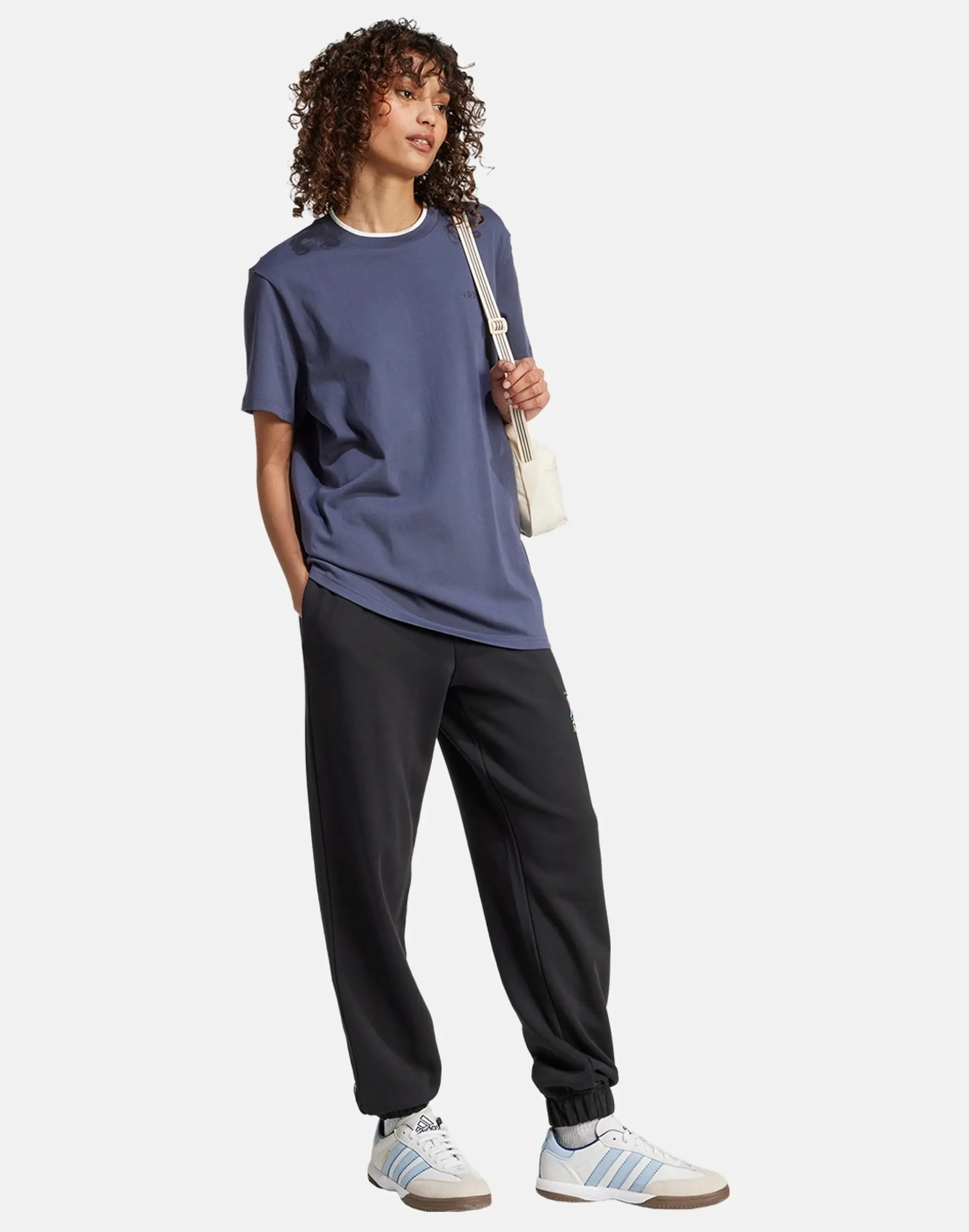 Women's Adidas Originals Graphic T-Shirt in Navy Blue 