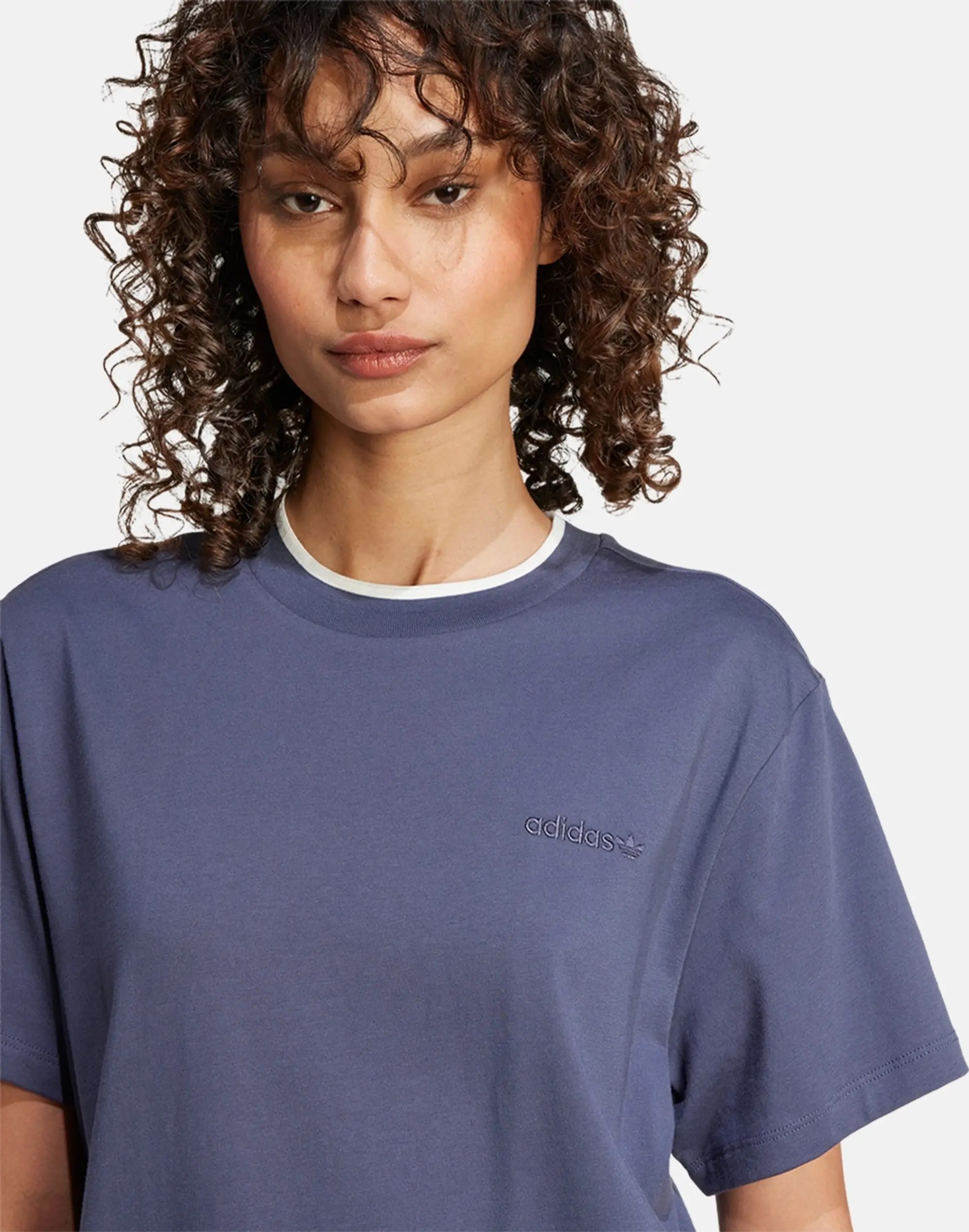 Women's Adidas Originals Graphic T-Shirt in Navy Blue 