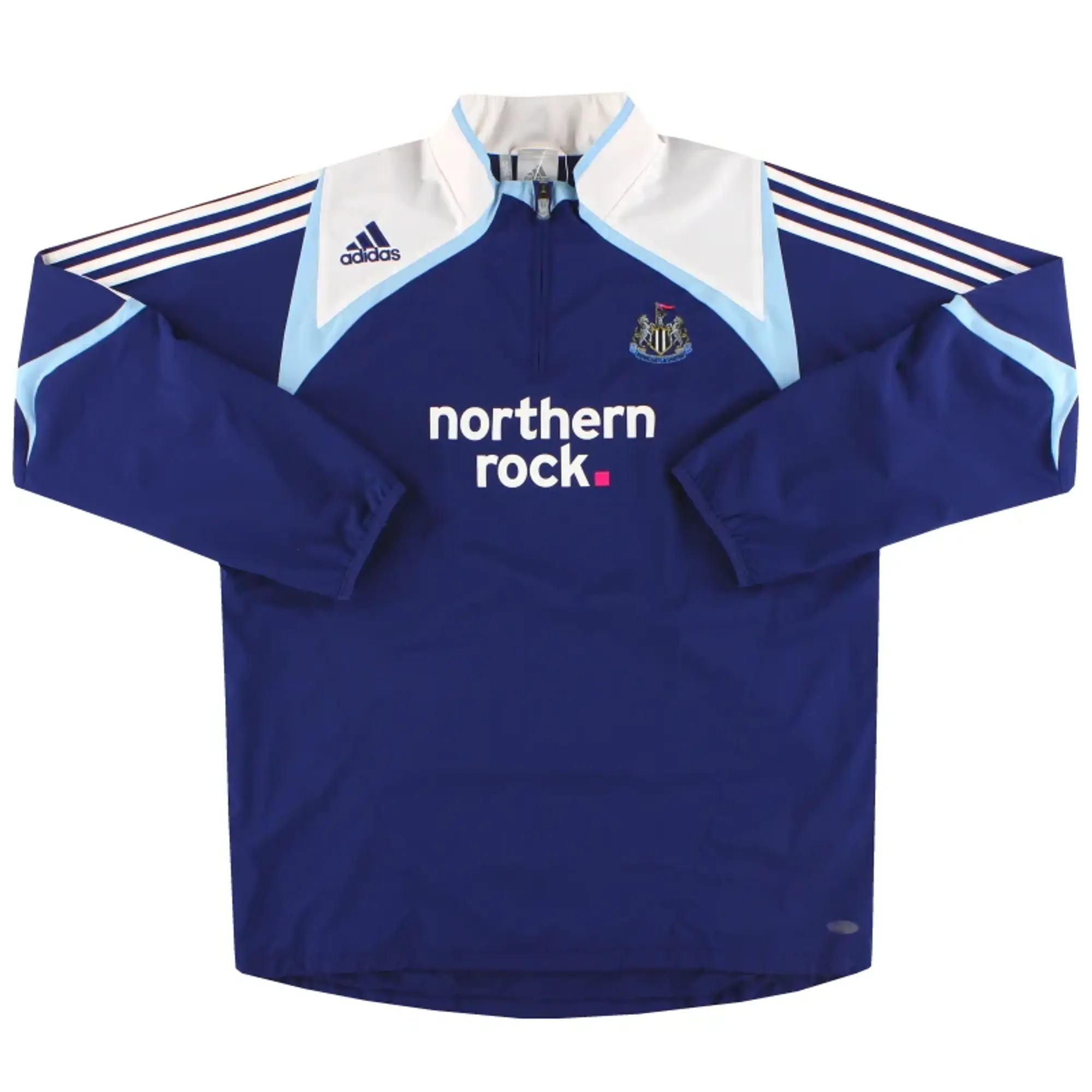 2007-08 Newcastle adidas 1/4 Zip Pullover L - Newcastle United / Excellent / Large