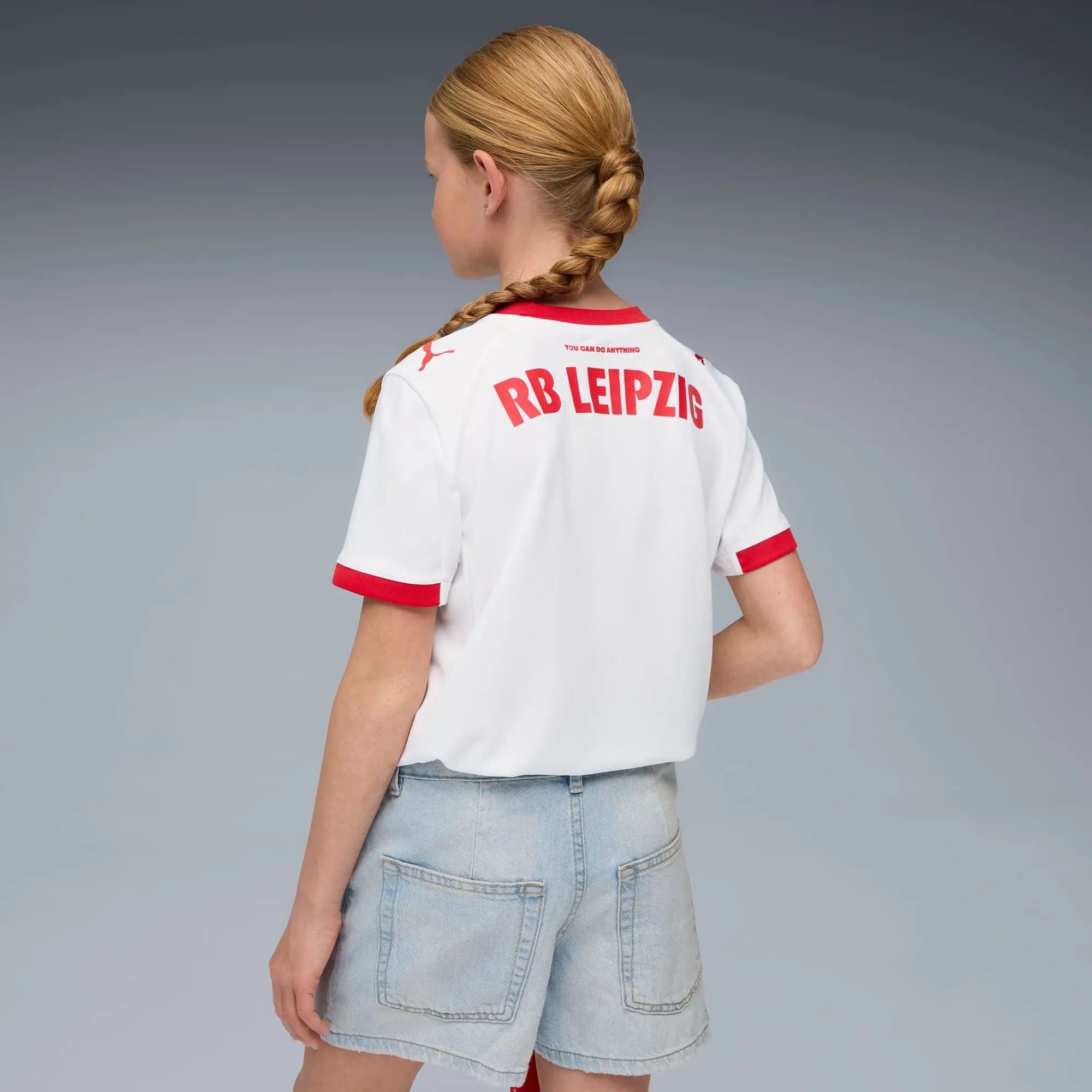 PUMA Rb Leipzig 25/26 Home Jersey Youth, White/For All Time Red, size 11-12 Youth