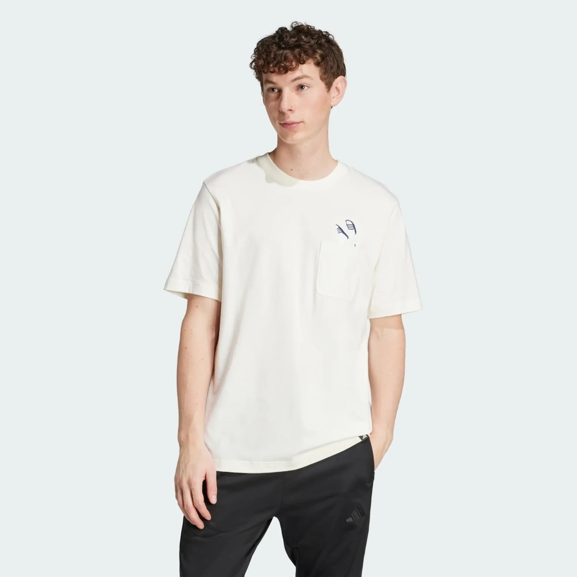 adidas Lounge Slides Graphic Pocket T-Shirt