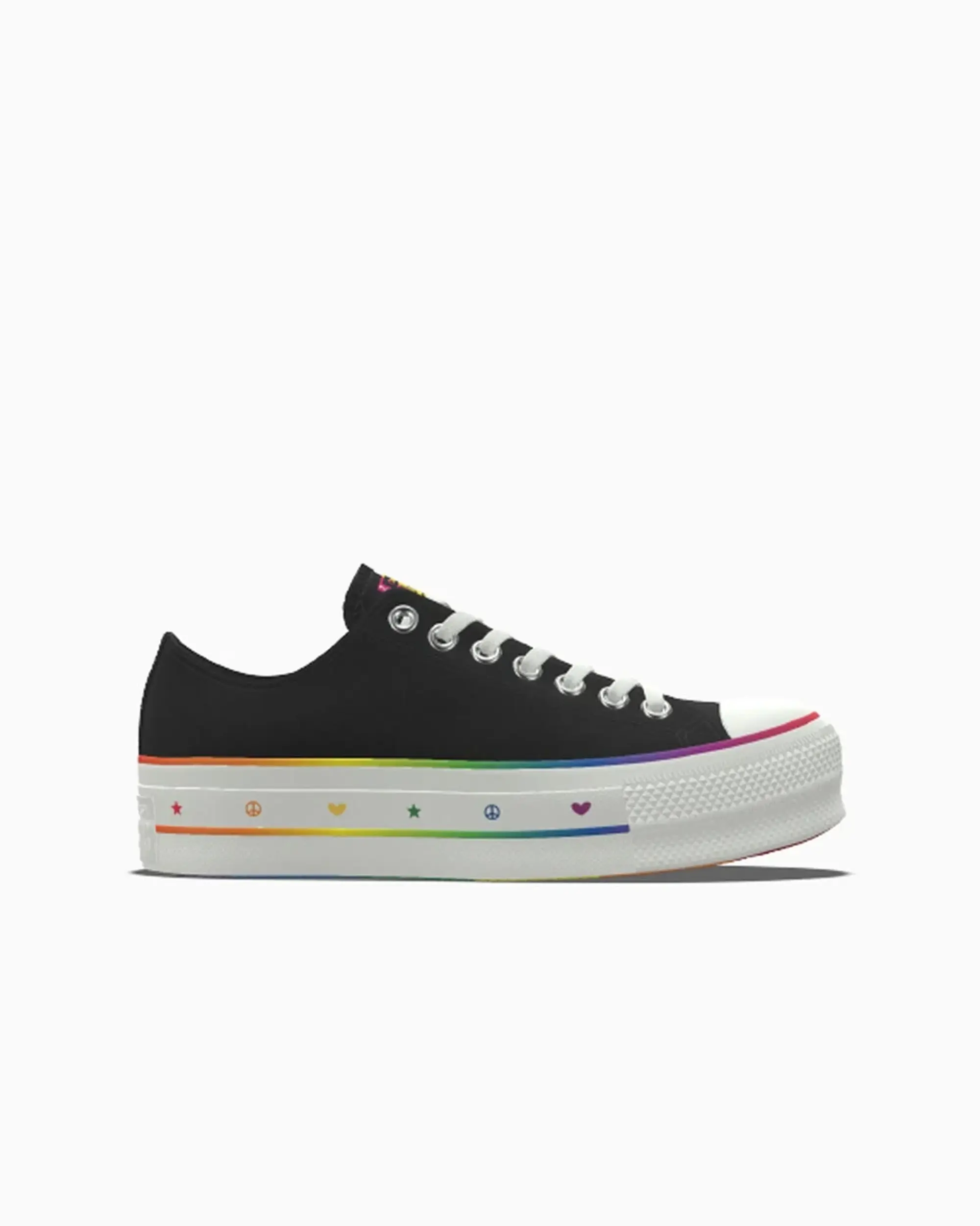 Converse Custom Chuck Taylor All Star Lift Platform Pride By You - Black