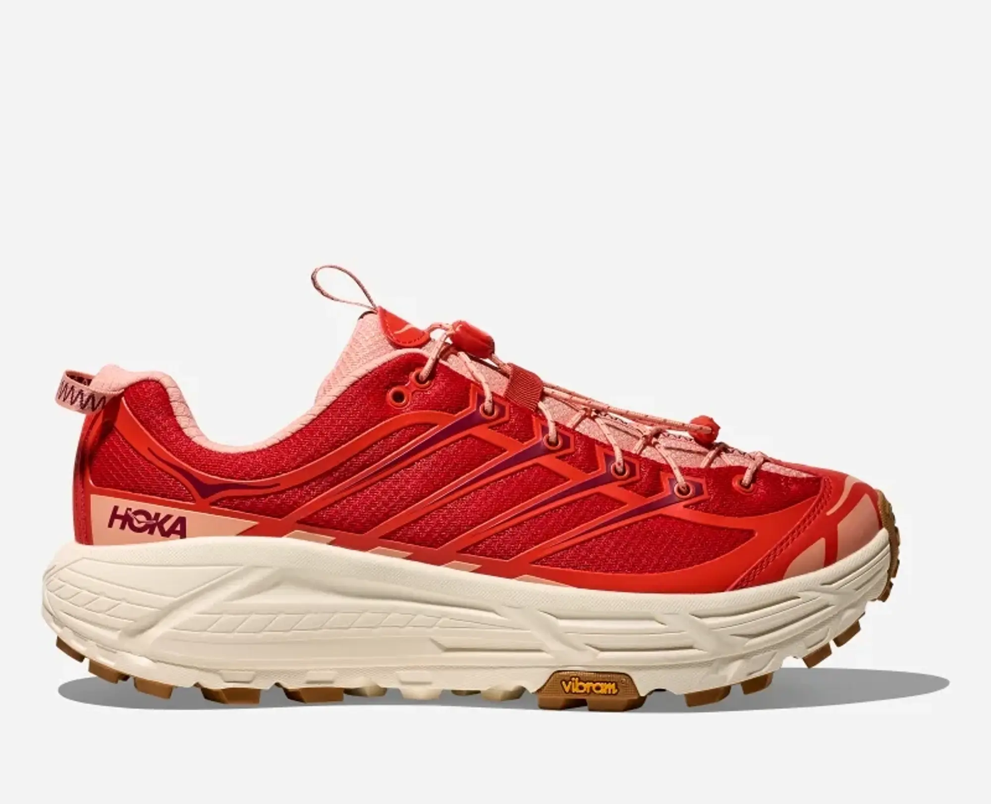 Hoka Mafate Three2 Lifestyle Shoes In Tomato/Vermillion