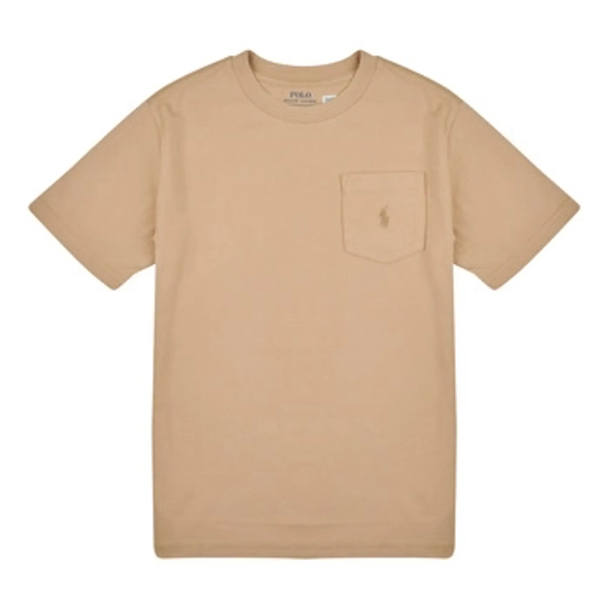 Polo Ralph Lauren  SS POCKET TEE  girls's Children's T shirt in Beige
