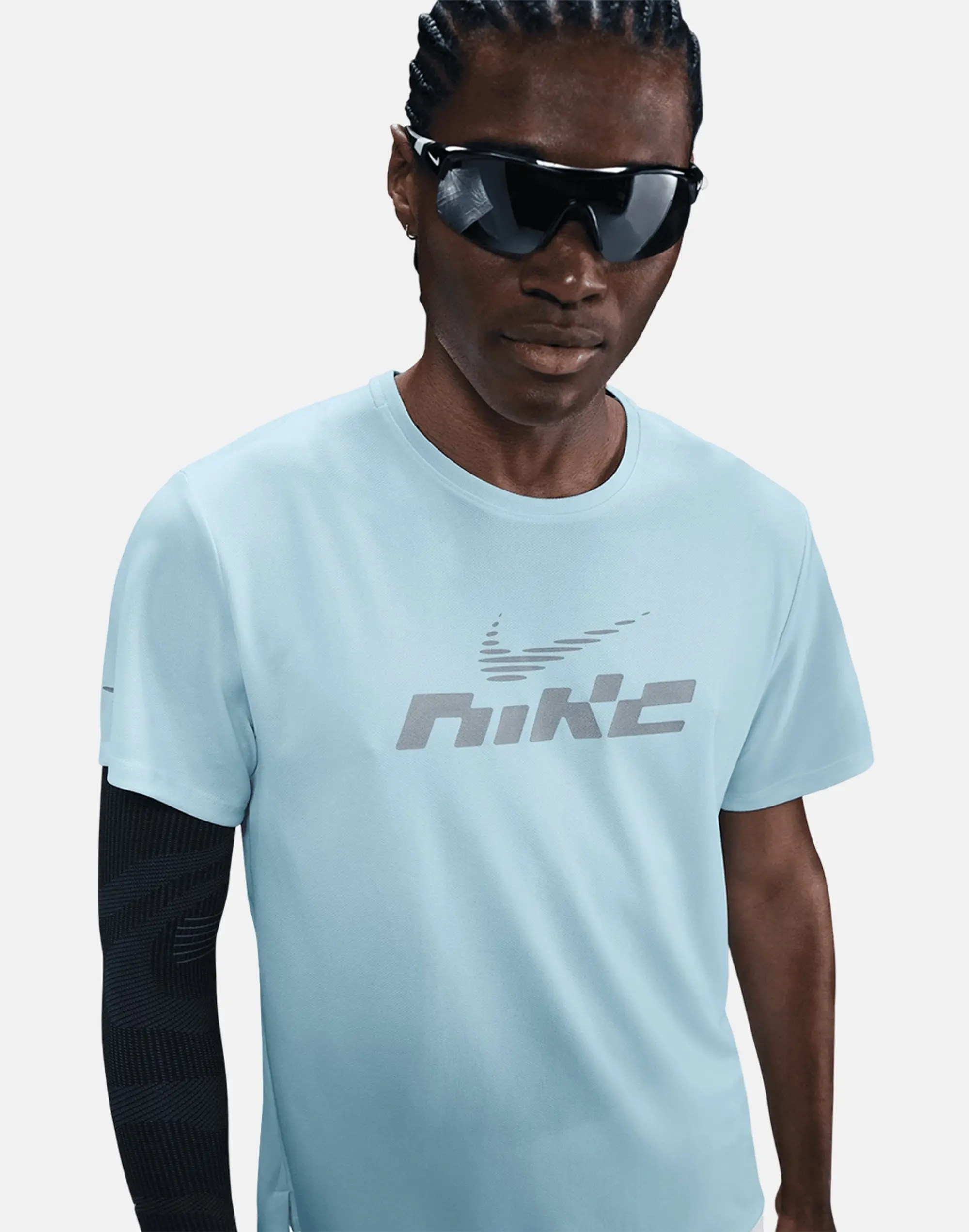 Men's Nike Miler Flash T-Shirt in Blue/Silver 