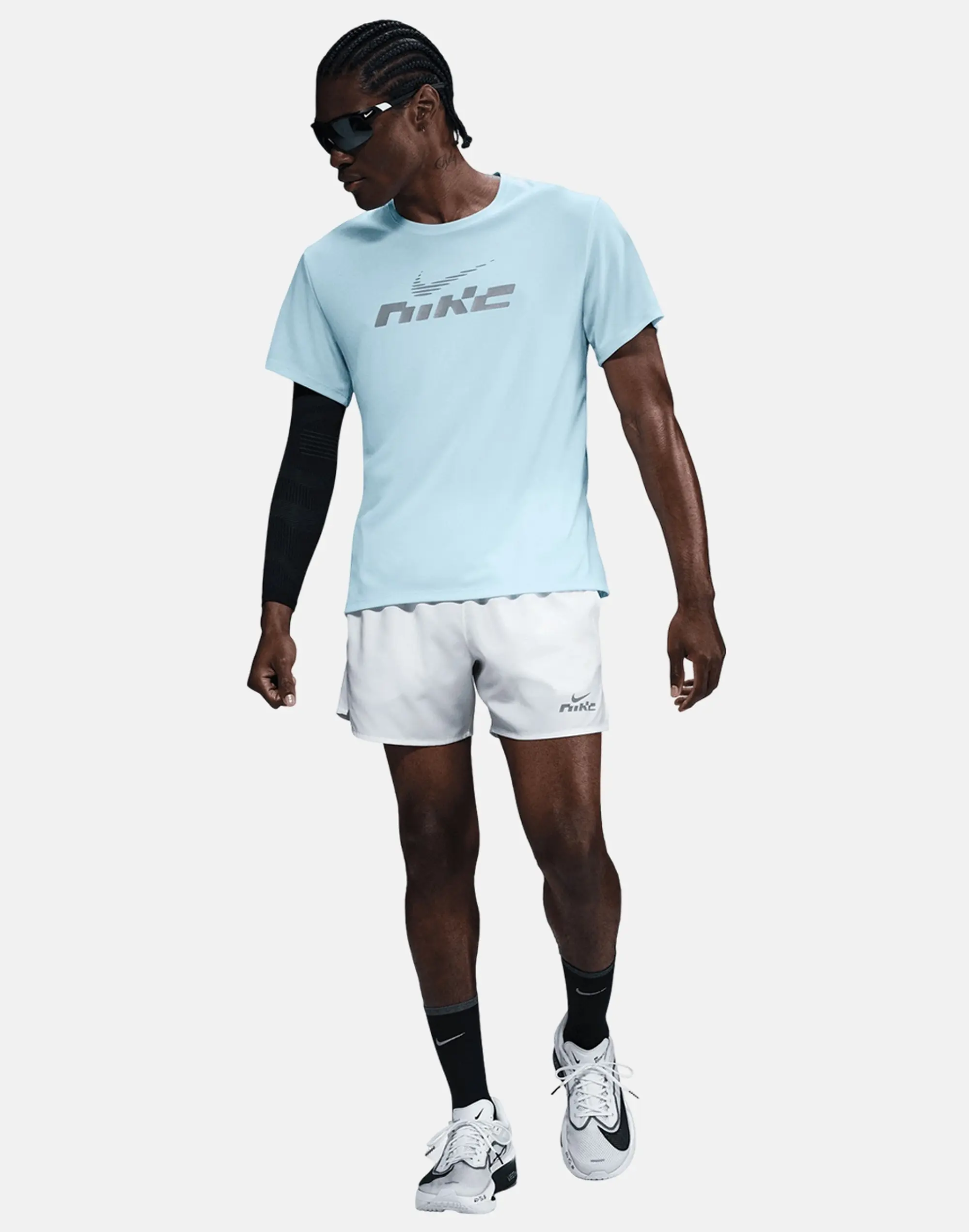 Men's Nike Miler Flash T-Shirt in Blue/Silver 